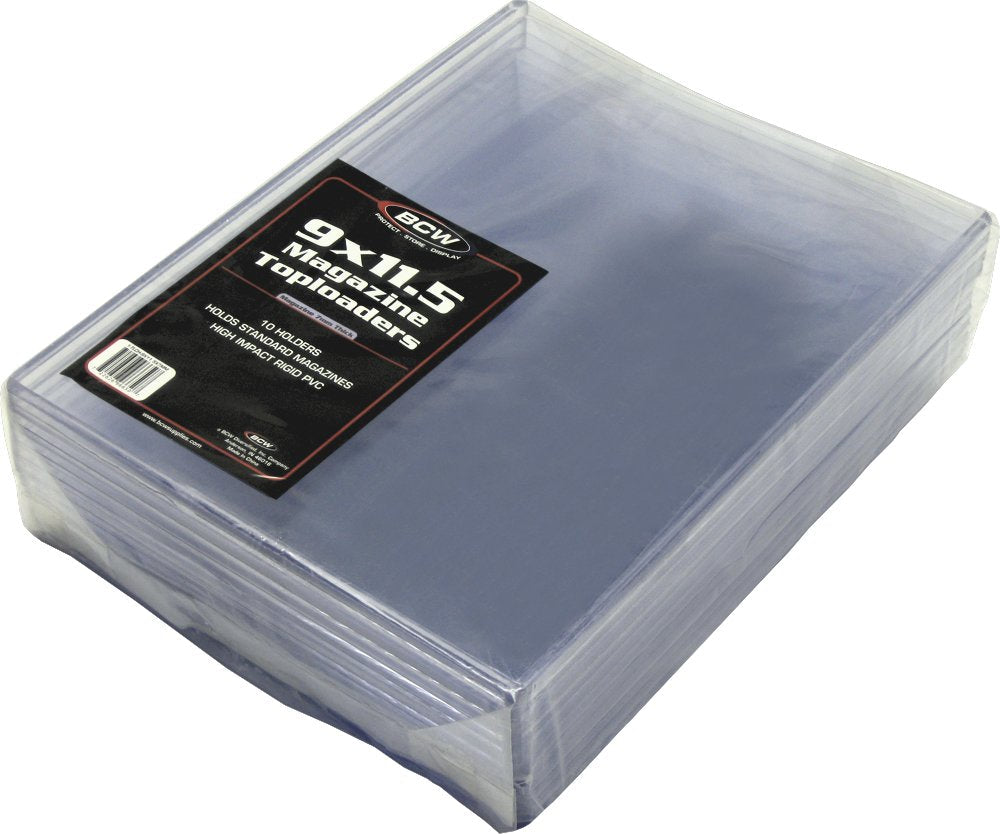 BCW 7mm Magazine Topload Holder – 10 Pack | Rigid PVC, Crystal Clear, Acid-Free