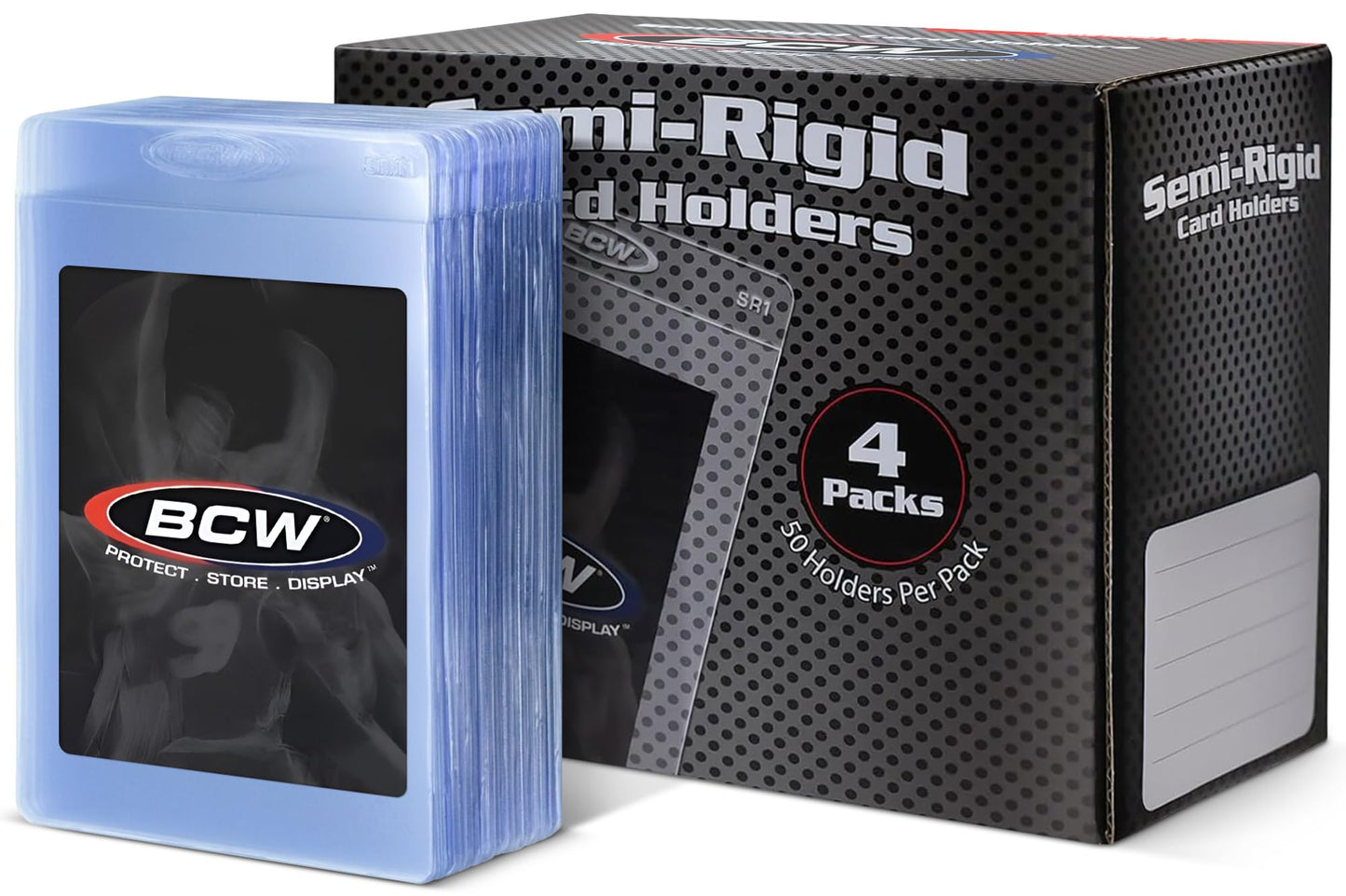 BCW Semi Rigid Card Holder #1 | 200 Pack for Grading & Display