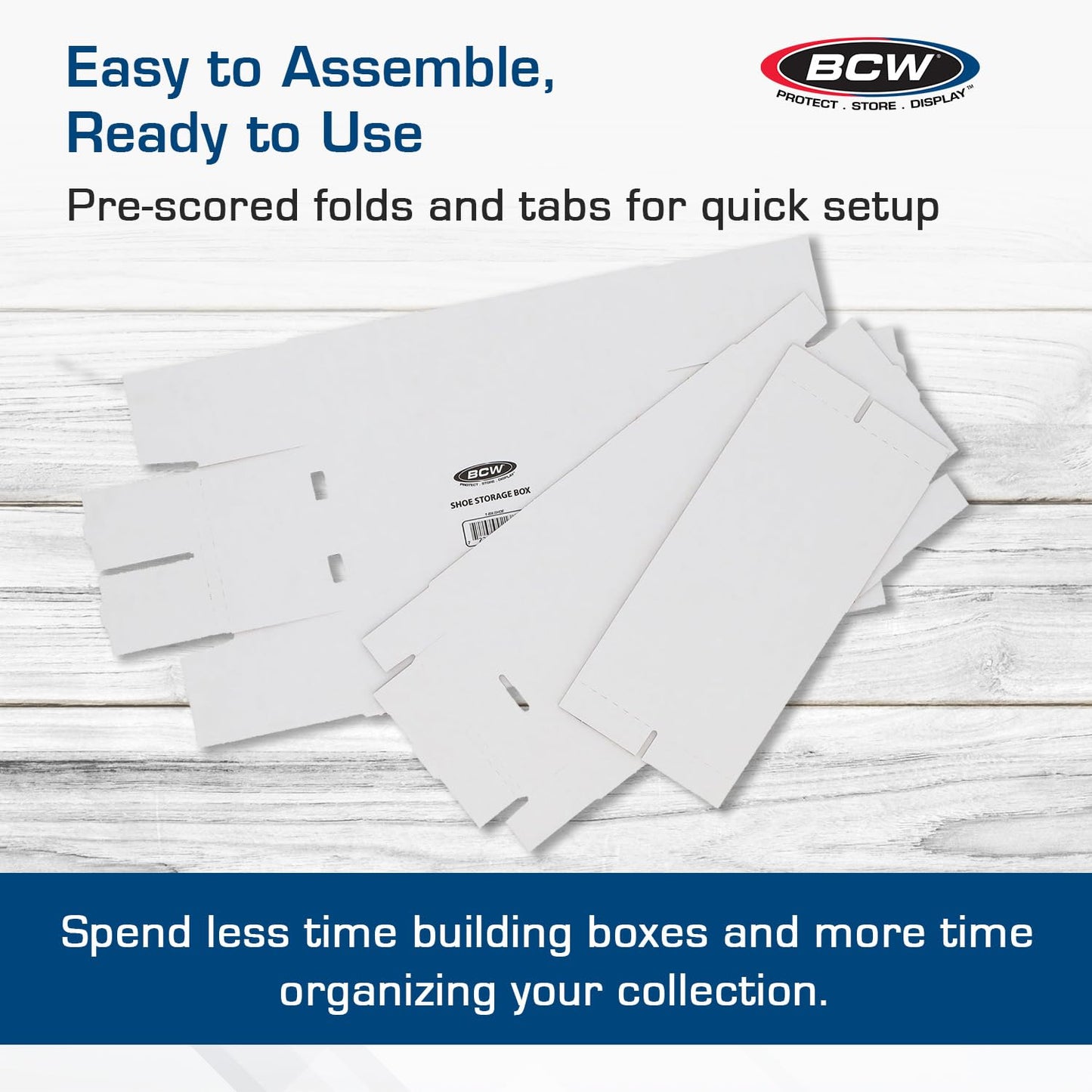 BCW Shoe Storage Card Box - 3 ct | Holds 1600 Standard Cards or 300 Toploaders | Card Organizer