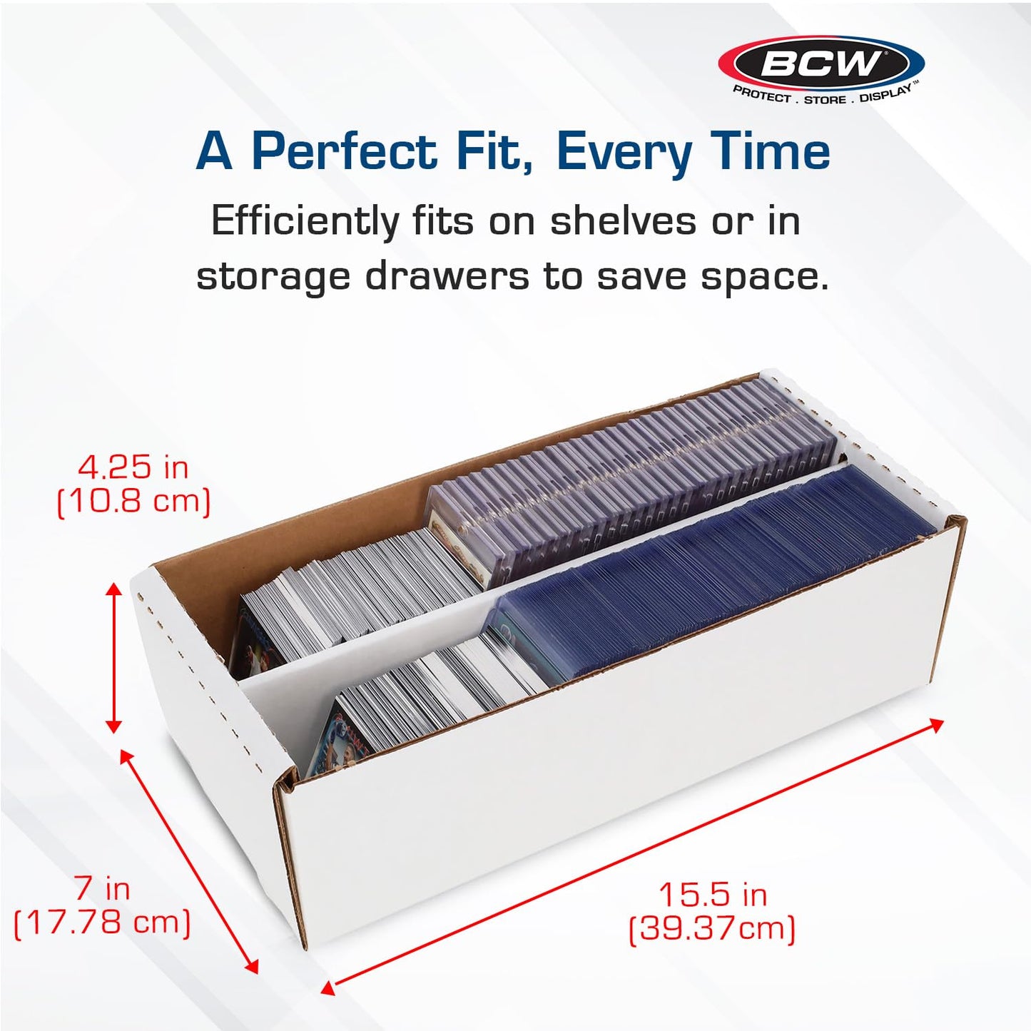 BCW Shoe Storage Card Box - 3 ct | Holds 1600 Standard Cards or 300 Toploaders | Card Organizer