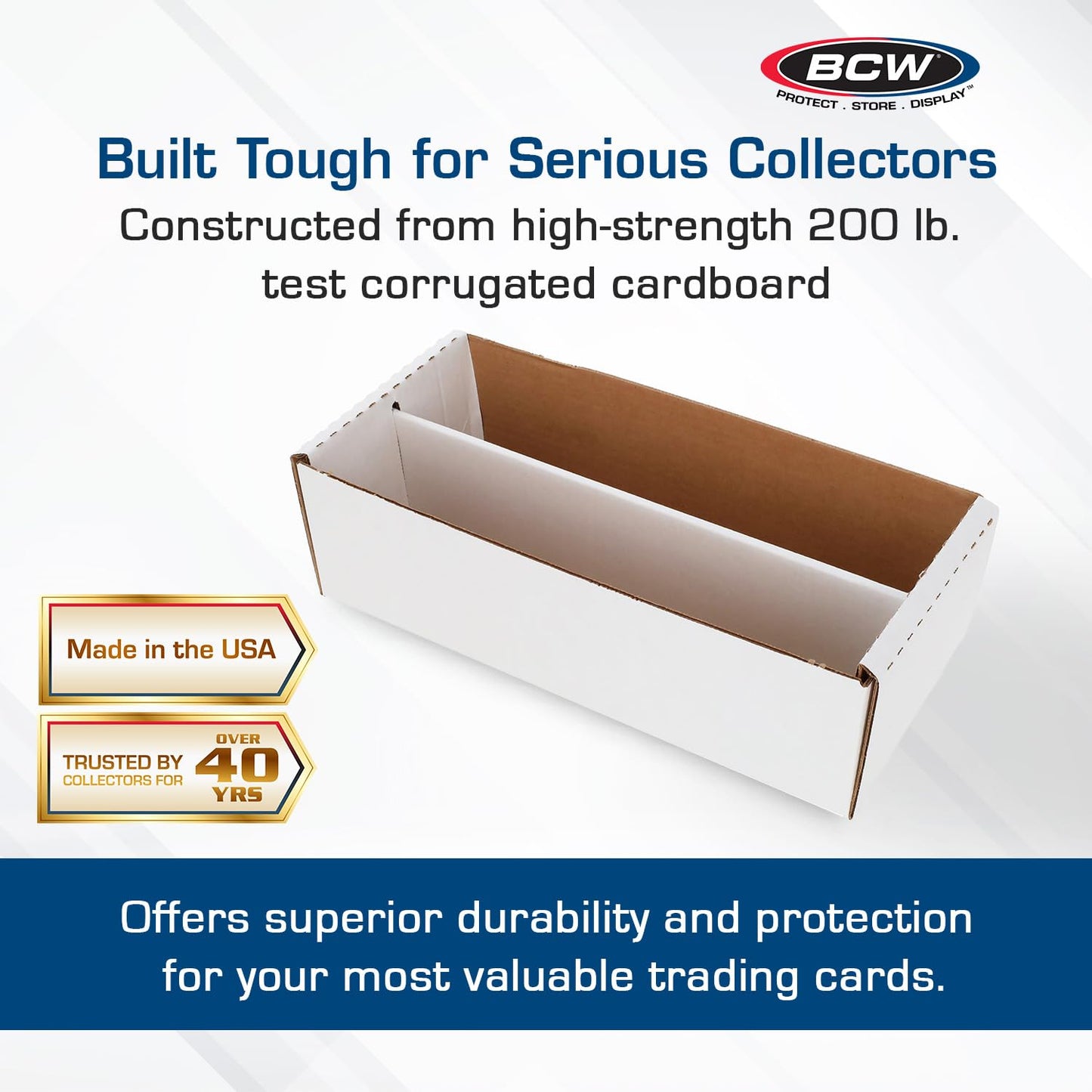 BCW Shoe Storage Card Box - 3 ct | Holds 1600 Standard Cards or 300 Toploaders | Card Organizer