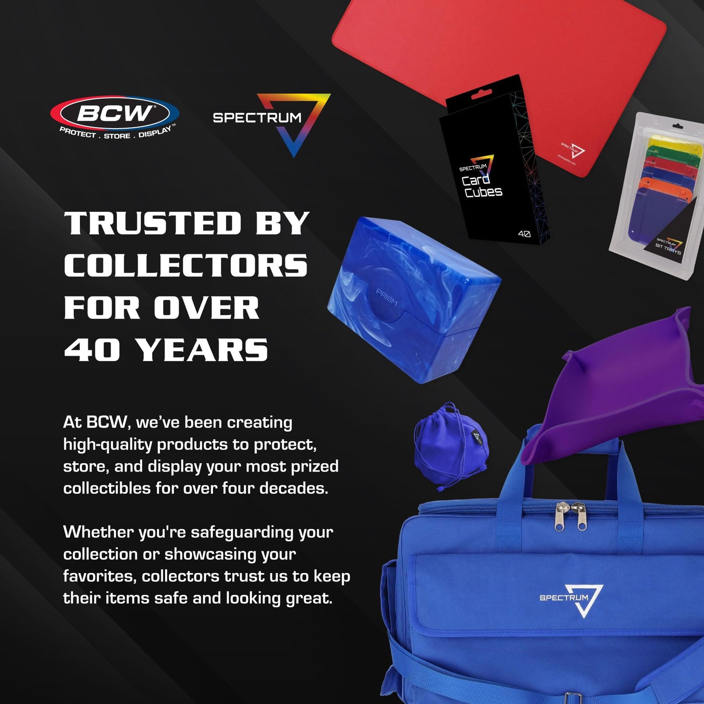 BCW Spectrum Prism Deck Case Carnelian Red – 1 ct | 100 Double-Sleeved Cards