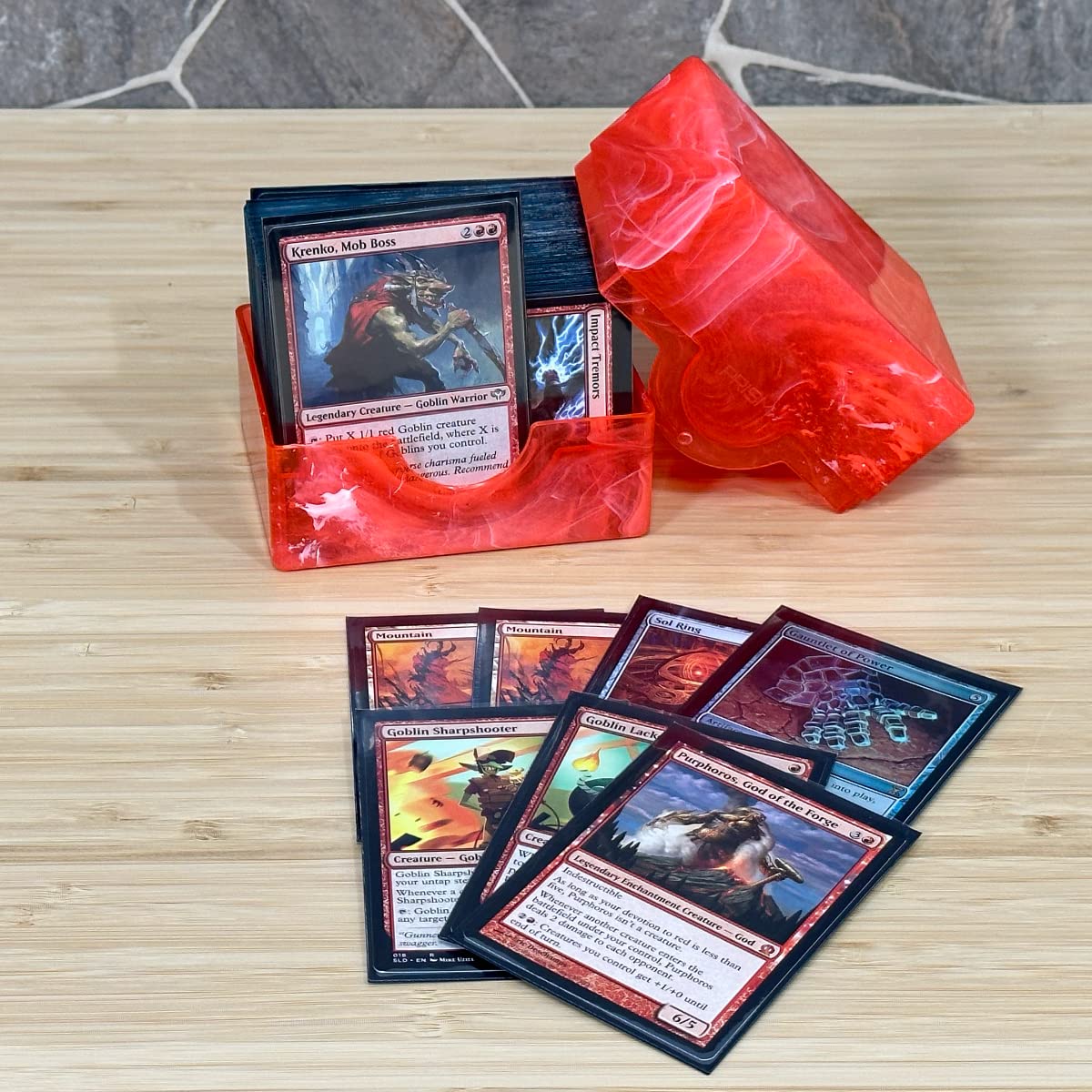BCW Spectrum Prism Deck Case Carnelian Red – 1 ct | 100 Double-Sleeved Cards
