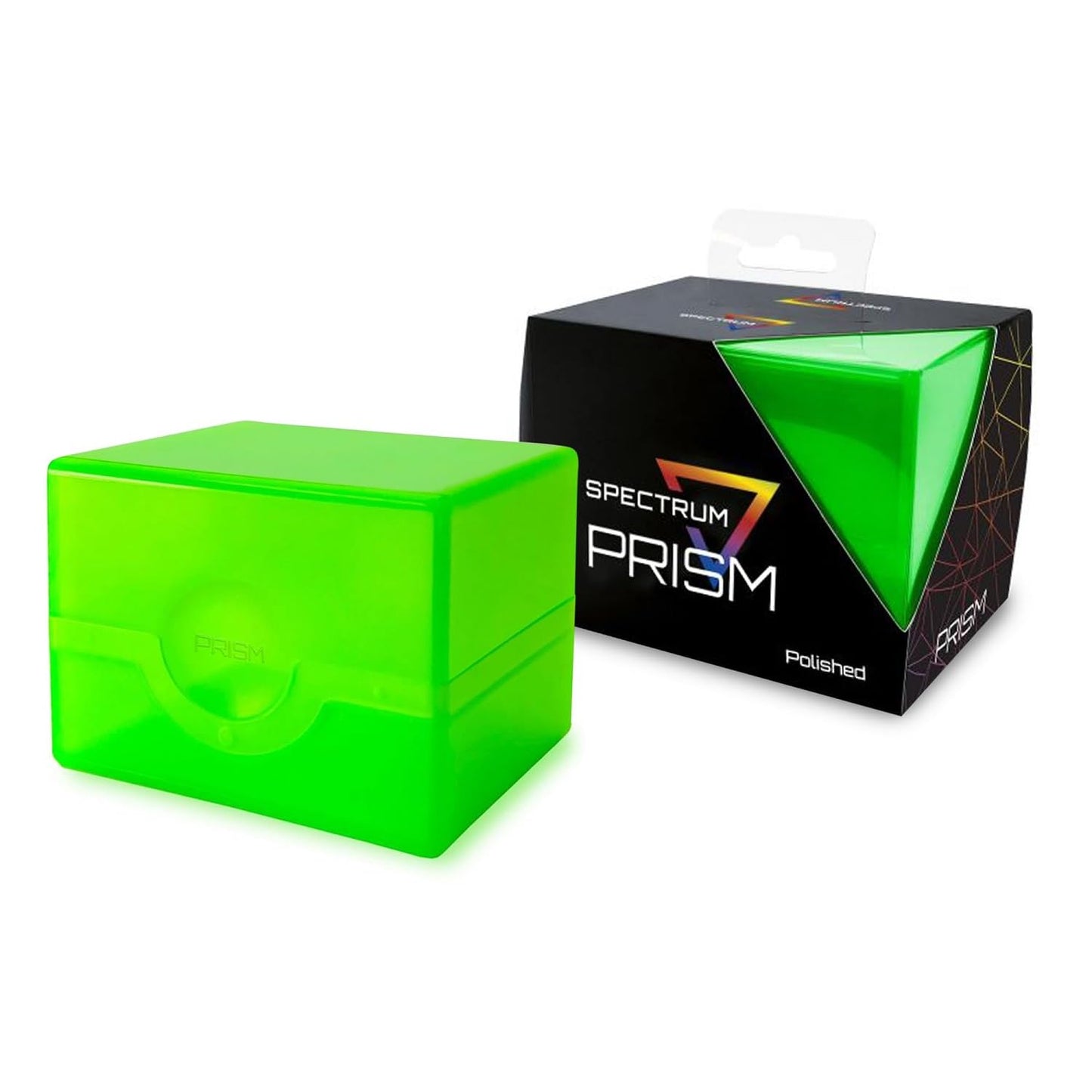 BCW Spectrum Prism Deck Case Lime Green | 100 Double-Sleeved Card Storage