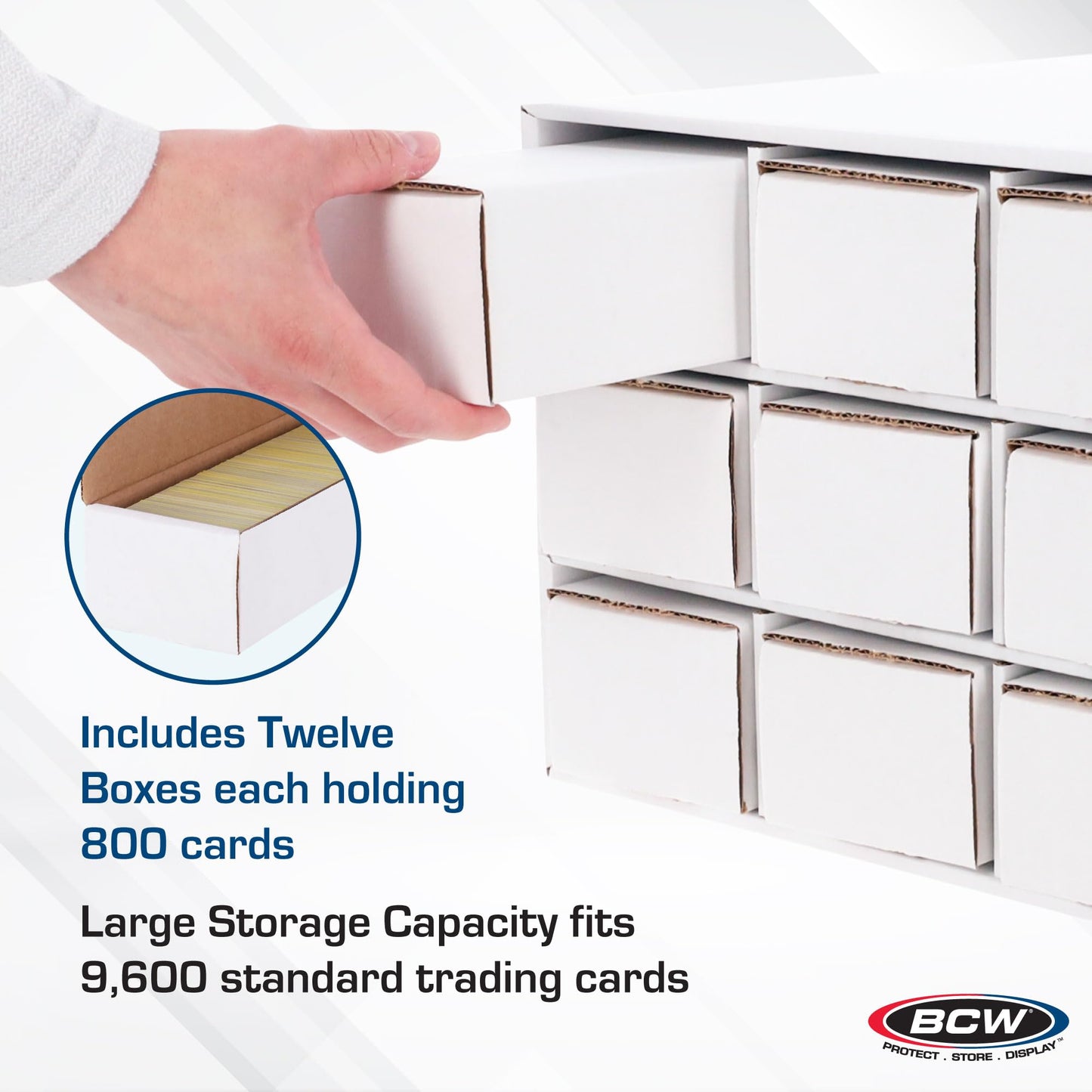 BCW Card House Storage Unit — 12x800ct Boxes, Holds Up to 9,600 Cards
