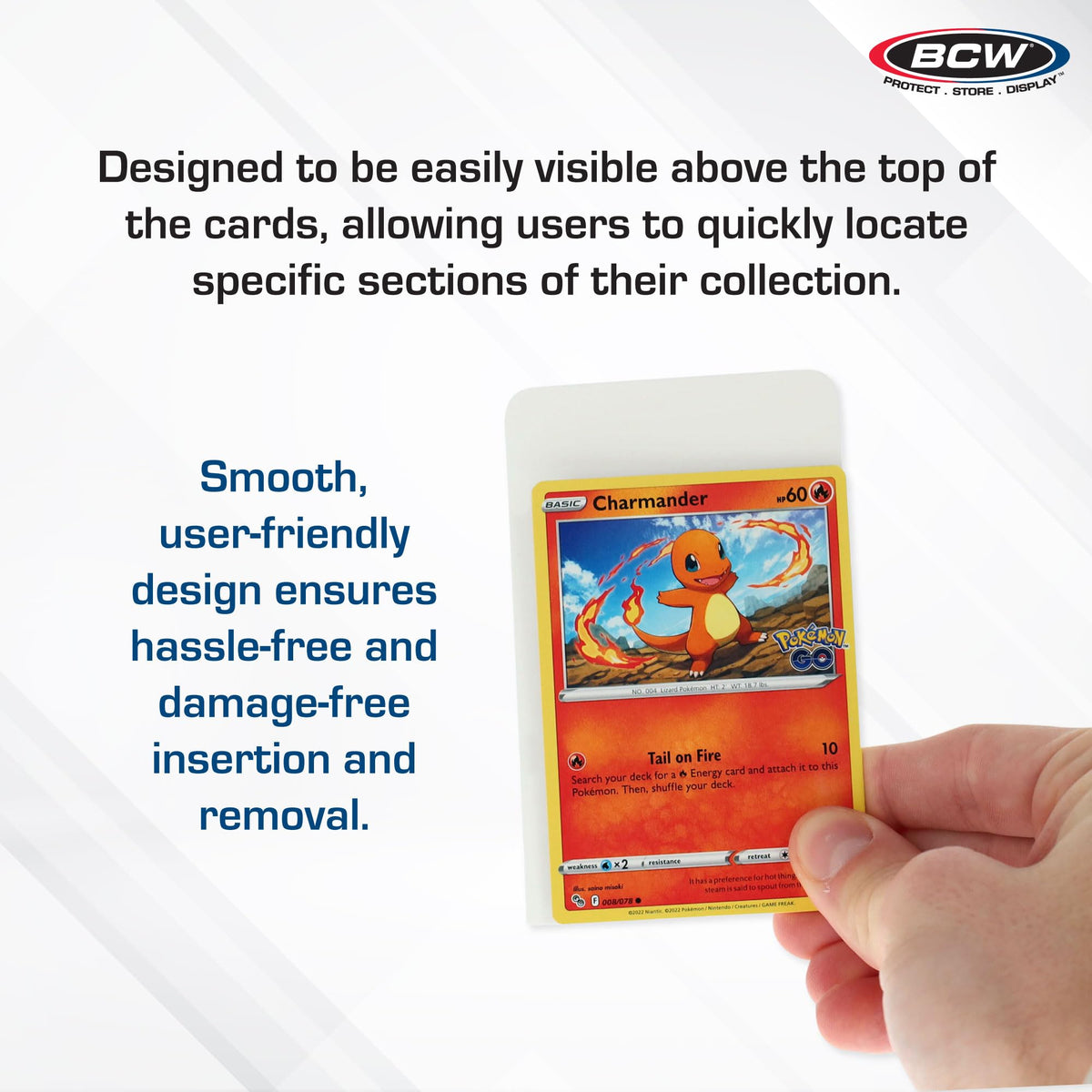 BCW Tall Trading Card Dividers - 50 ct | Archival-Quality Write-On Tabs | Fits Vault, Super Vault, QuickFold, Shoe & Super Shoebox
