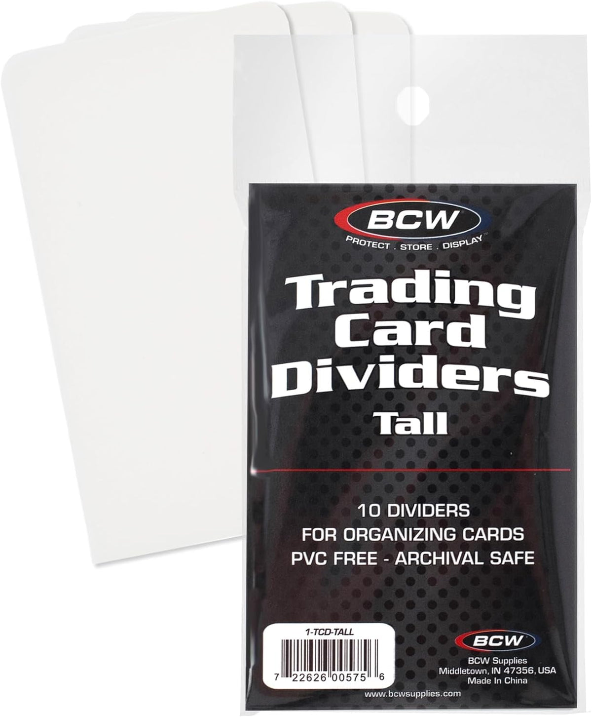 BCW Tall Trading Card Dividers - 50 ct | Archival-Quality Write-On Tabs | Fits Vault, Super Vault, QuickFold, Shoe & Super Shoebox