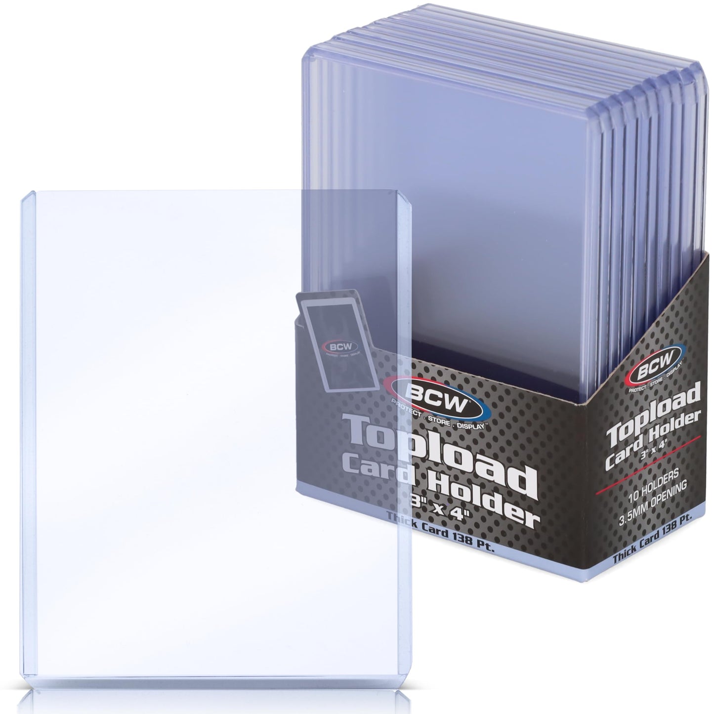 BCW Thick 138PT Card Top Load Holder – 3x4 (Pack of 10)