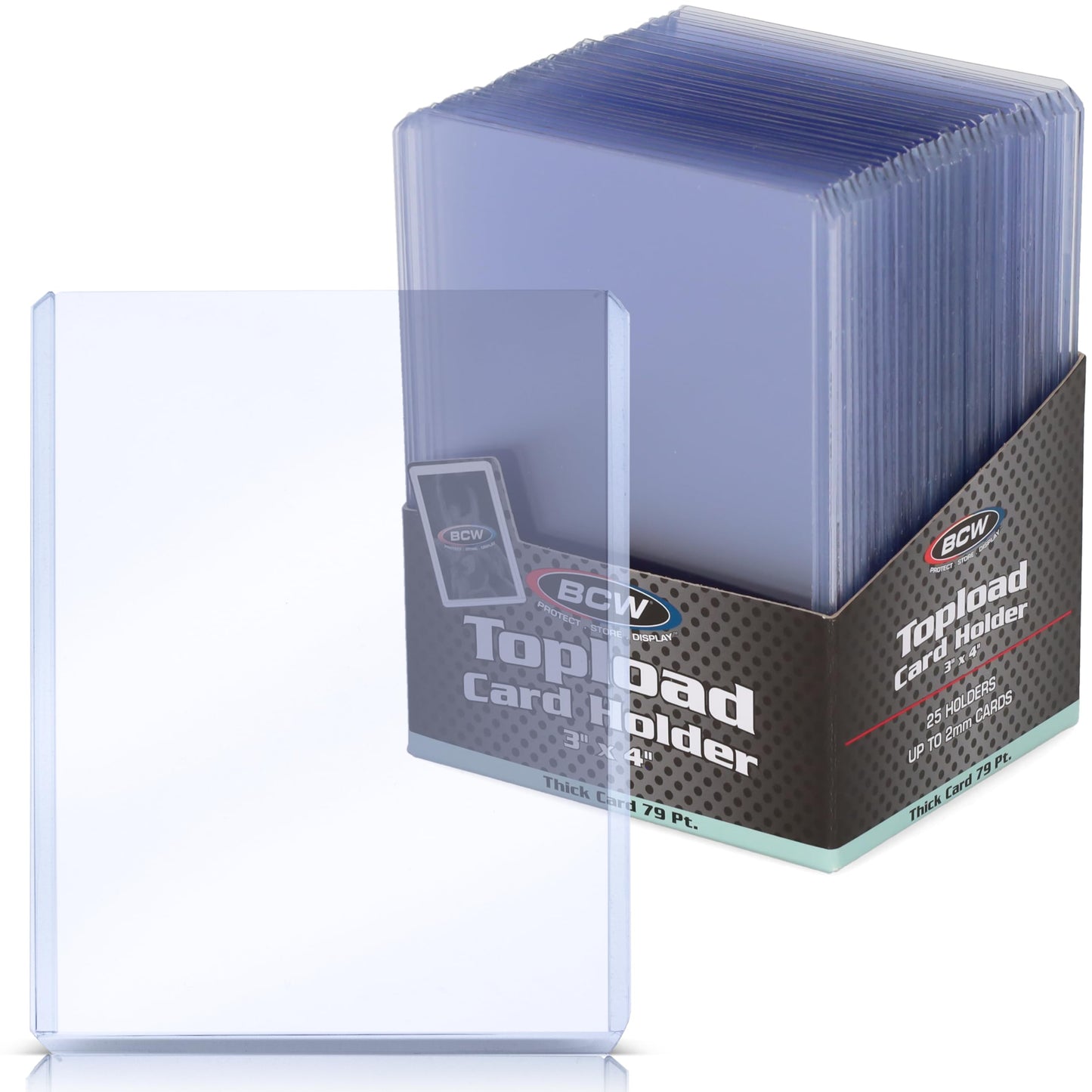 BCW Thick 79PT Card Top Load Holder (3x4) – Pack of 25