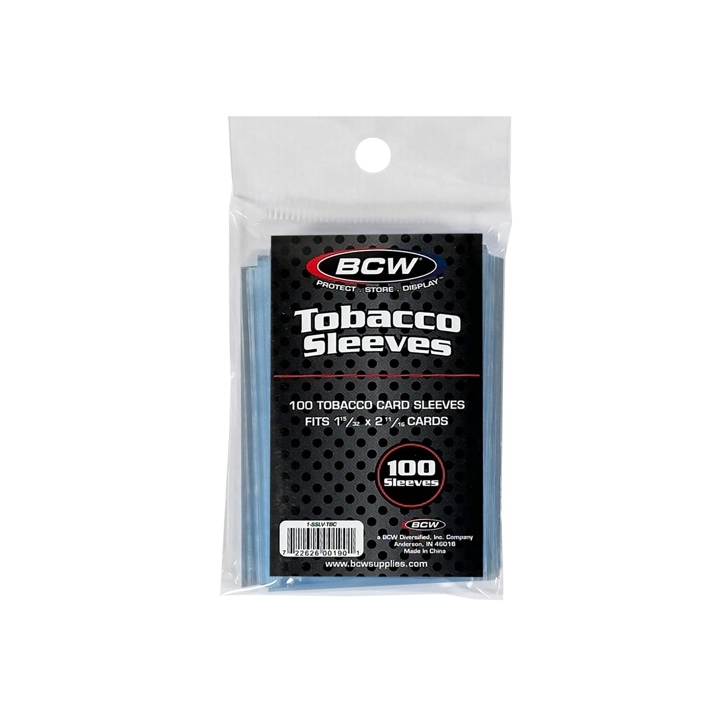 BCW Tobacco Card Sleeves — Acid-Free, Archival Clear PP, 100 Pack, Fits Tobacco Toploaders