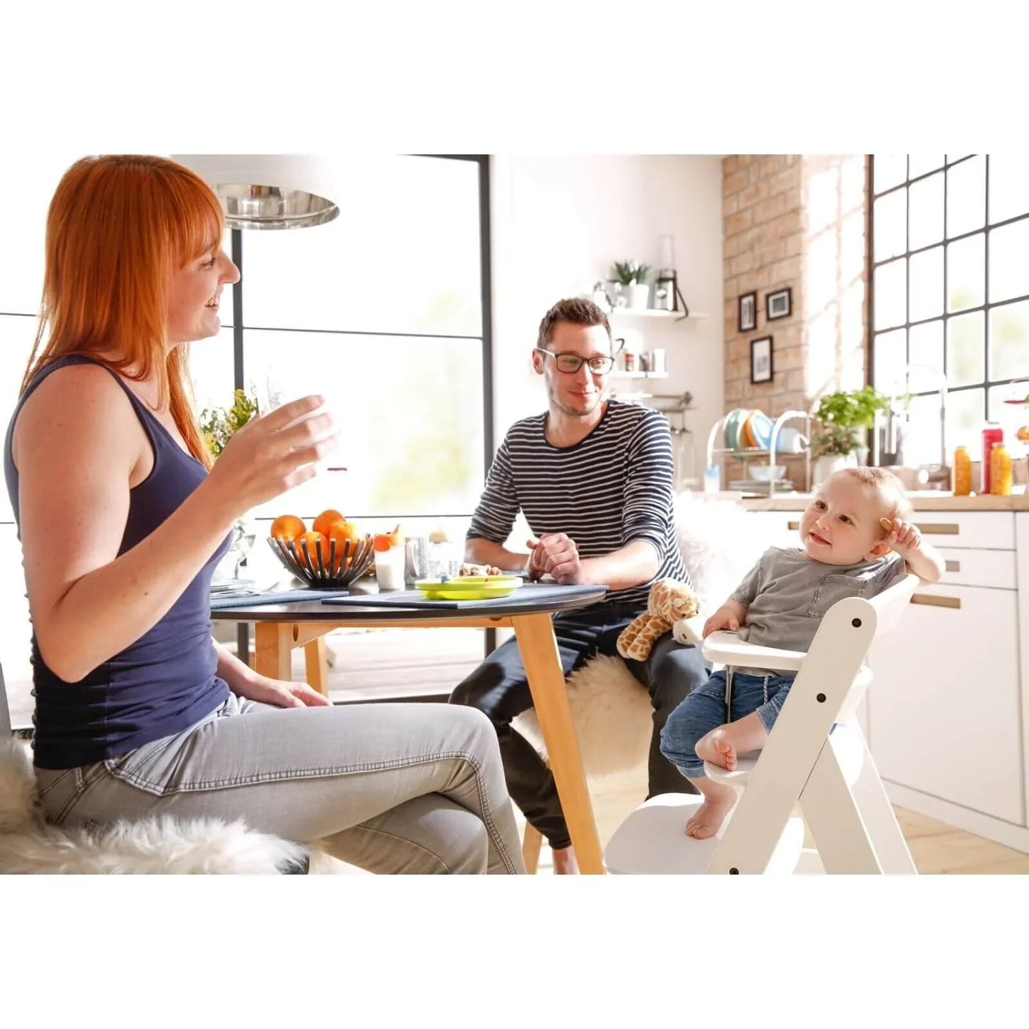 Hauck Alpha+ Wooden Highchair - White