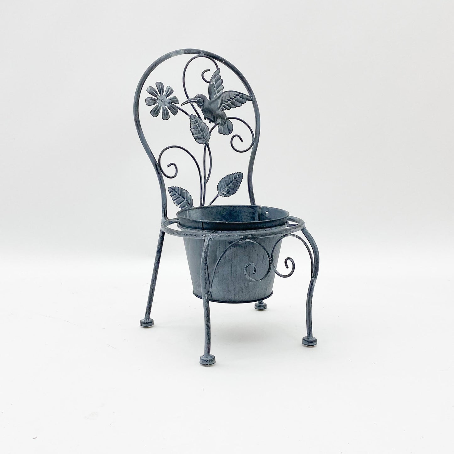 44CM STONE GREY SINGLE PLANTER
