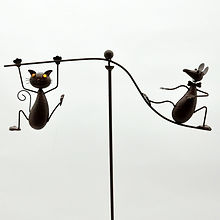 50" CAT AND MOUSE GARDEN SPINNER