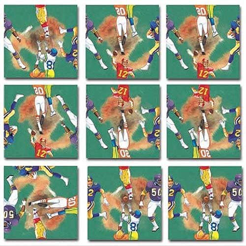 B.Dazzle Scramble Squares Football 9‑Piece Puzzle | Challenging Brain Teaser for All Ages