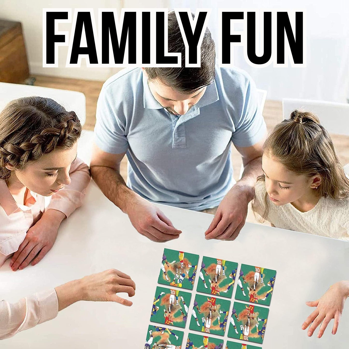 B.Dazzle Scramble Squares Football 9‑Piece Puzzle | Challenging Brain Teaser for All Ages