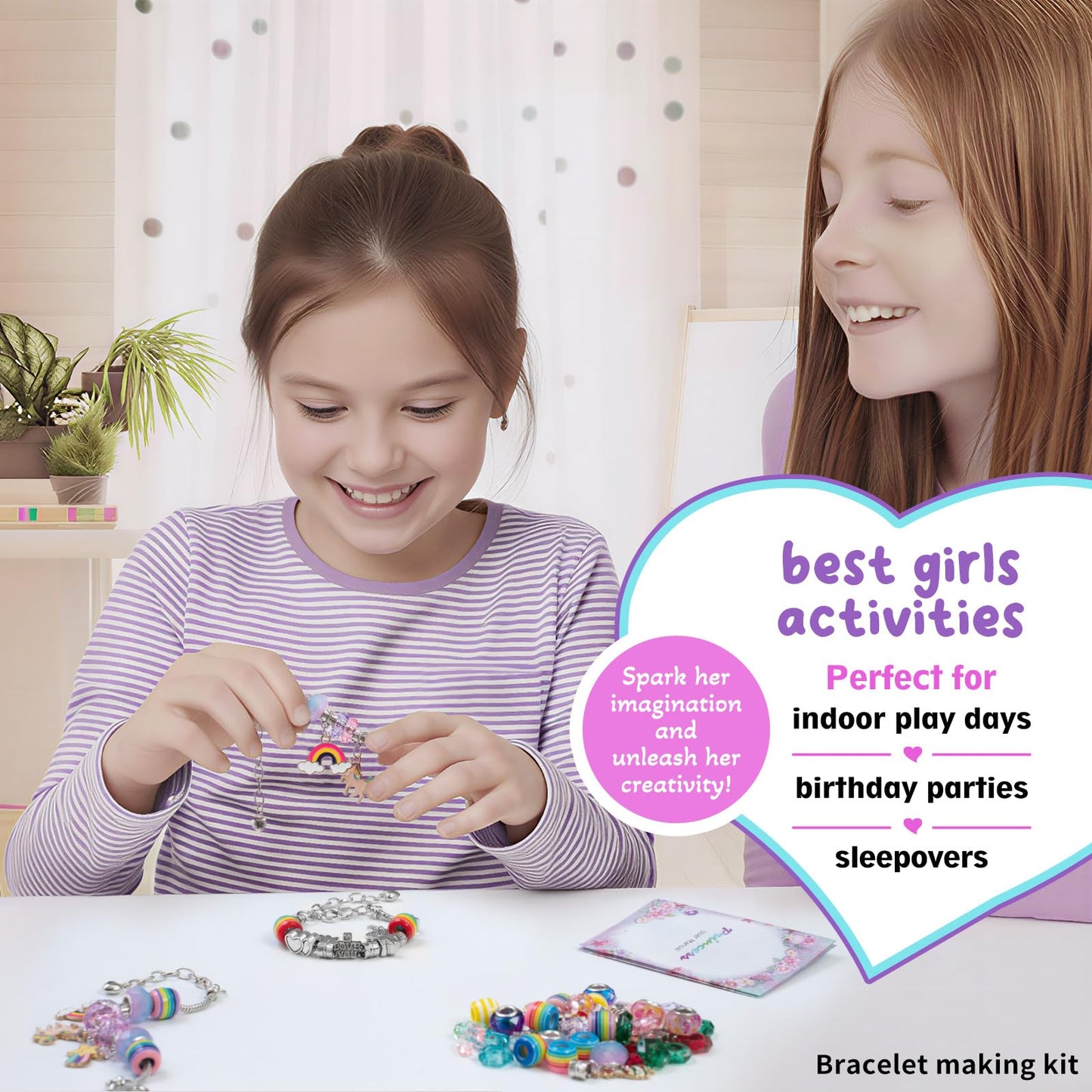 BDBKYWY Charm Bracelet Kit & Unicorn Mermaid Toy for Girls 8–12