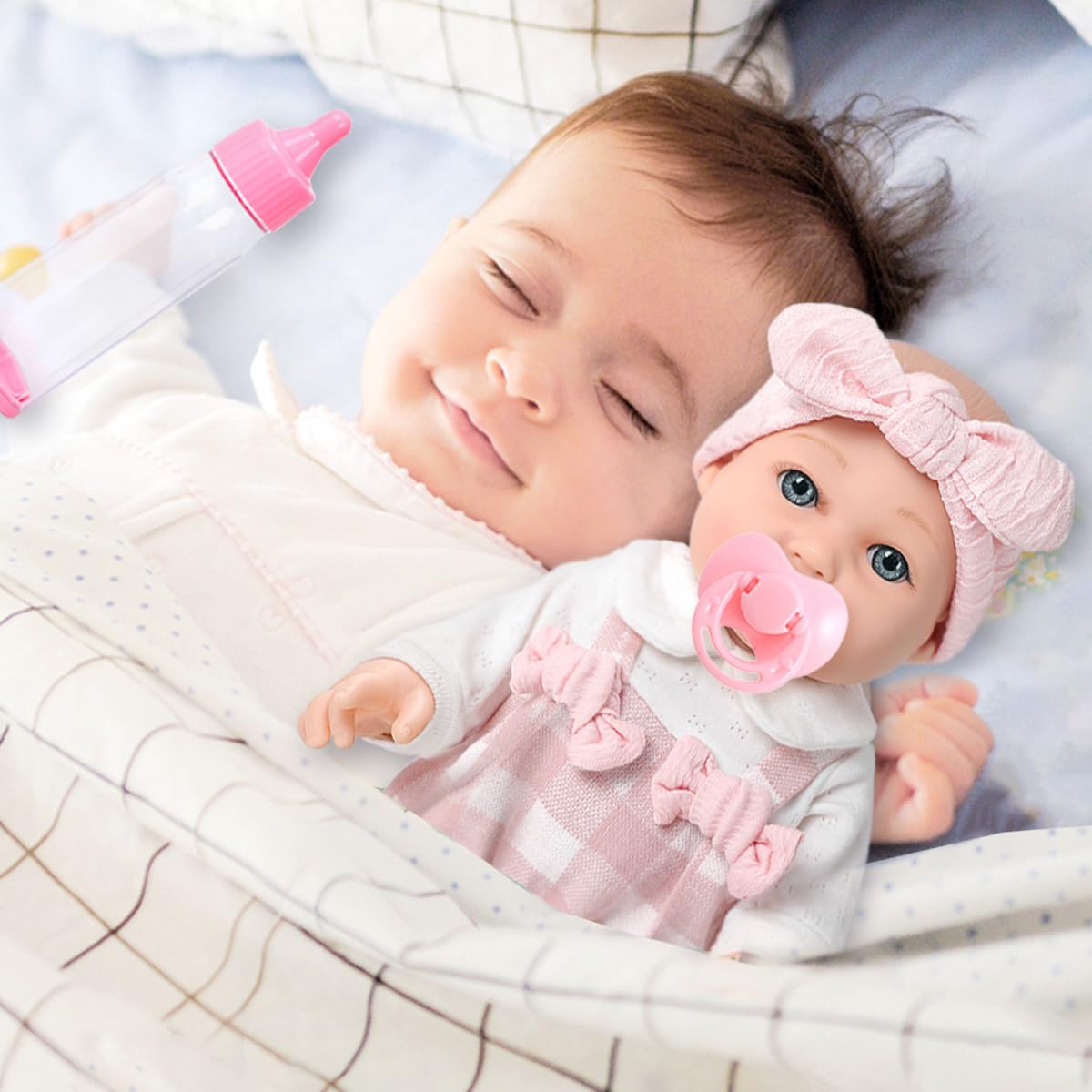 BDDOLL 12'' Baby Doll Playset with Clothes, Bottles & Pacifier | Realistic 12-Inch Doll for Toddlers 36 Months+