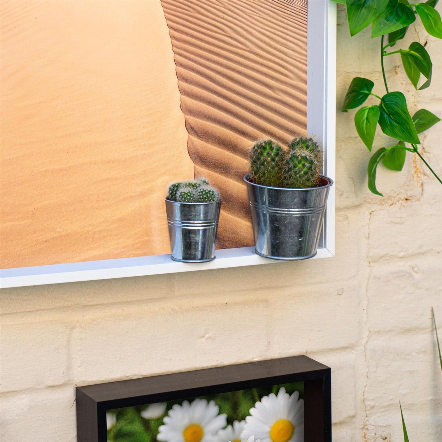 8" x 8" 3D Deep Box White Photo Frame with 6" x 6" Mount