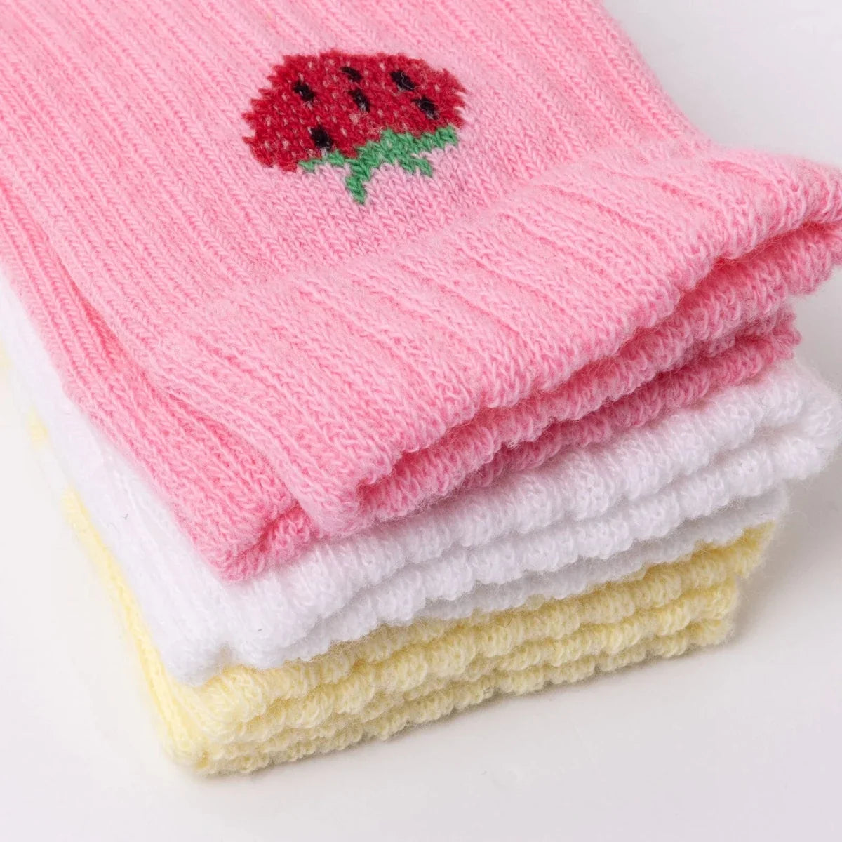 HelloBaby Girls 3-Pack Baby Socks Striped None - Pink