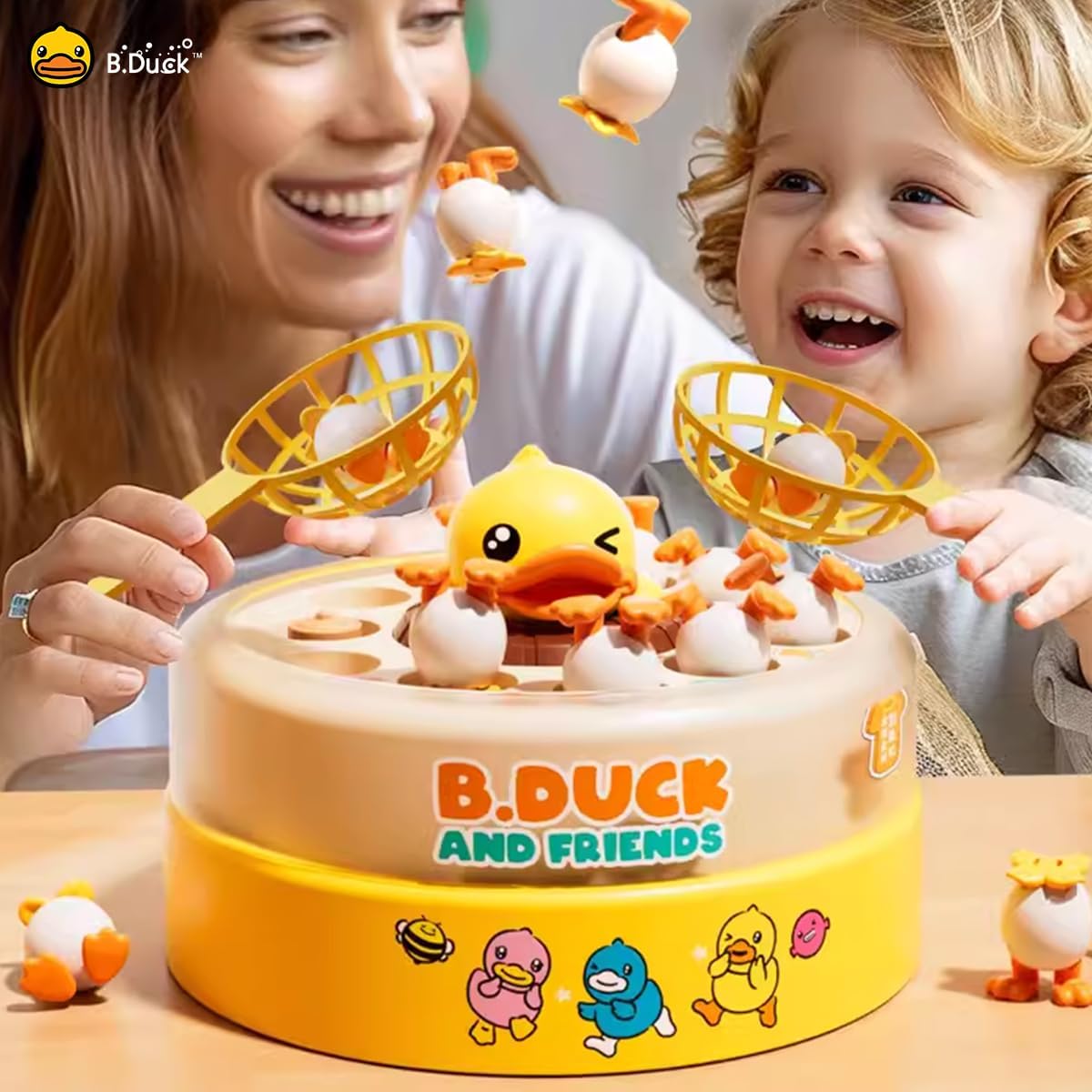 BDUCK+ Jumping Ducks Board Game for Toddlers - 1-2 Player Family Educational Toy (Ages 3+)