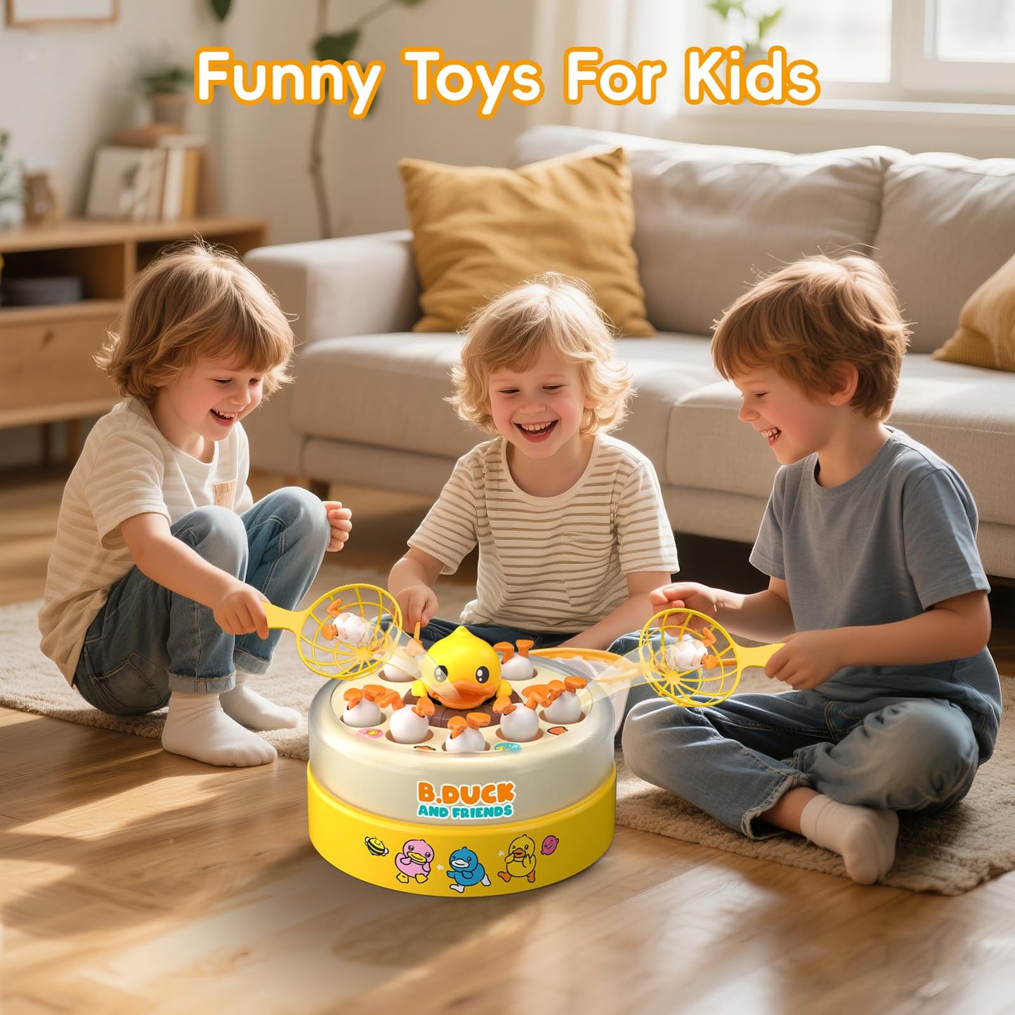 BDUCK+ Jumping Ducks Board Game for Toddlers - 1-2 Player Family Educational Toy (Ages 3+)