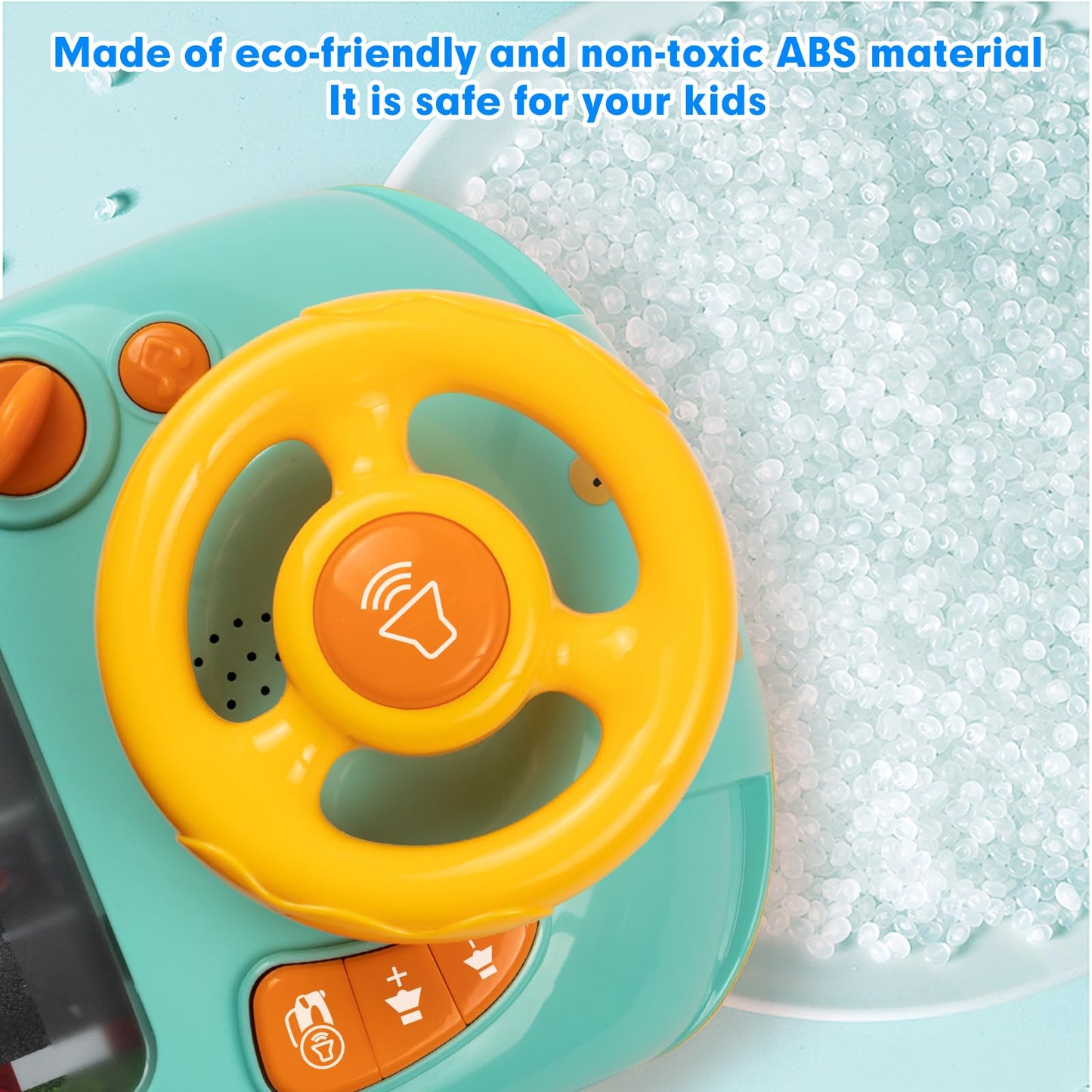 Beacron Musical Steering Wheel Toy - Interactive Driving Play for Kids (Ages 3+)