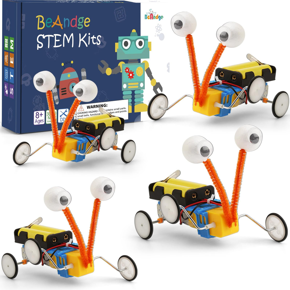 BeAndge 4-Set Robot Kits for Kids 8–12 | STEM Robotics Crafts & Projects