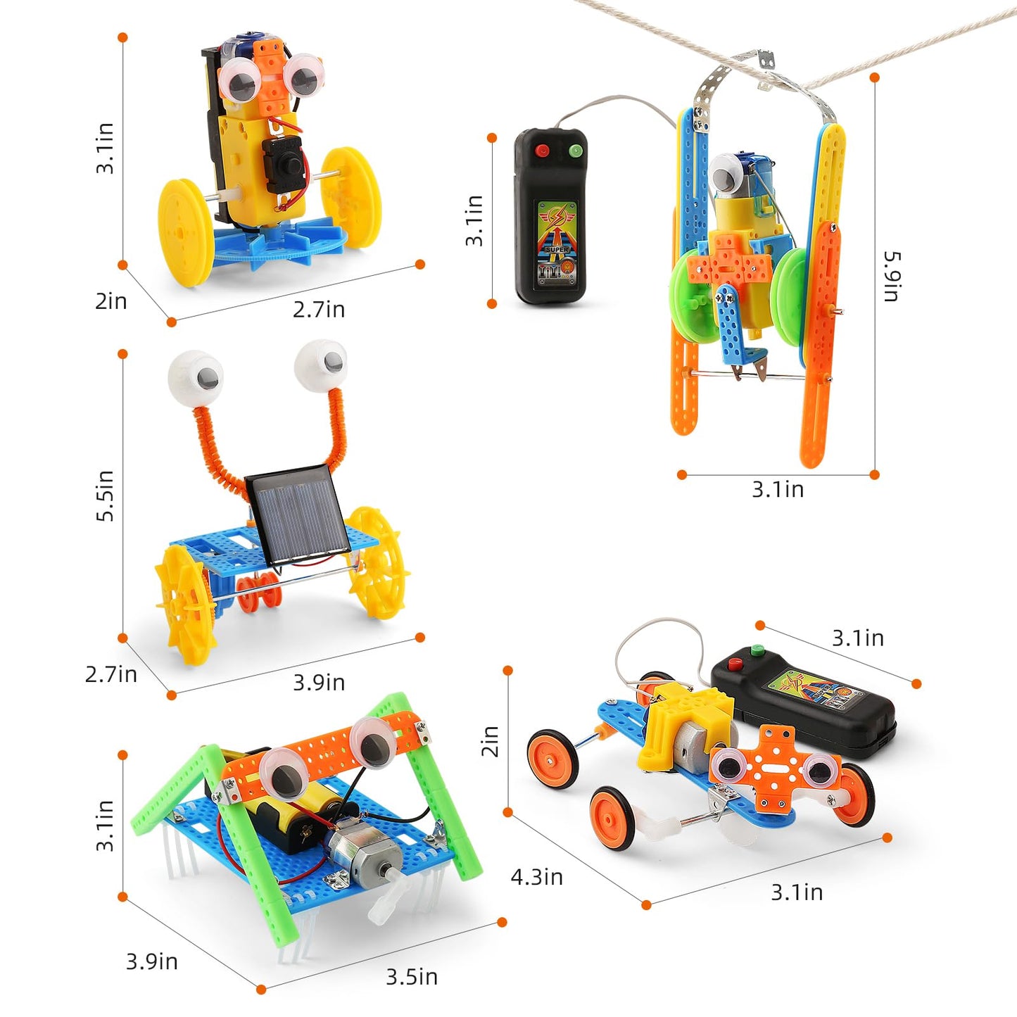 BeAndge STEM Robotics Kit for Kids 8-12 — 5 Robot Projects