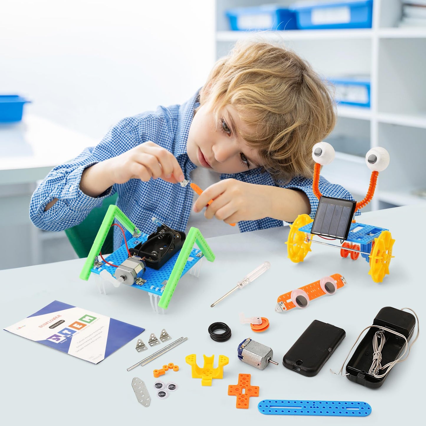 BeAndge STEM Robotics Kit for Kids 8-12 — 5 Robot Projects