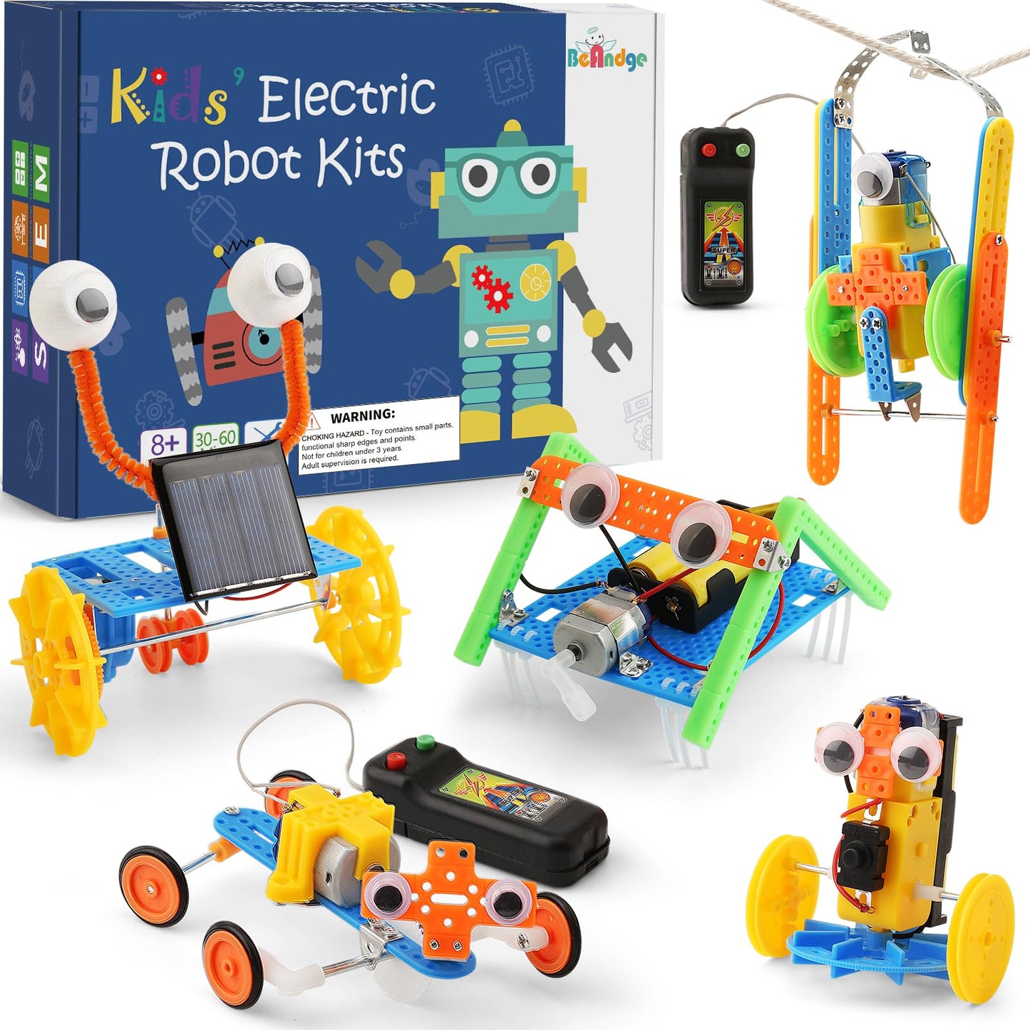 BeAndge STEM Robotics Kit for Kids 8-12 — 5 Robot Projects