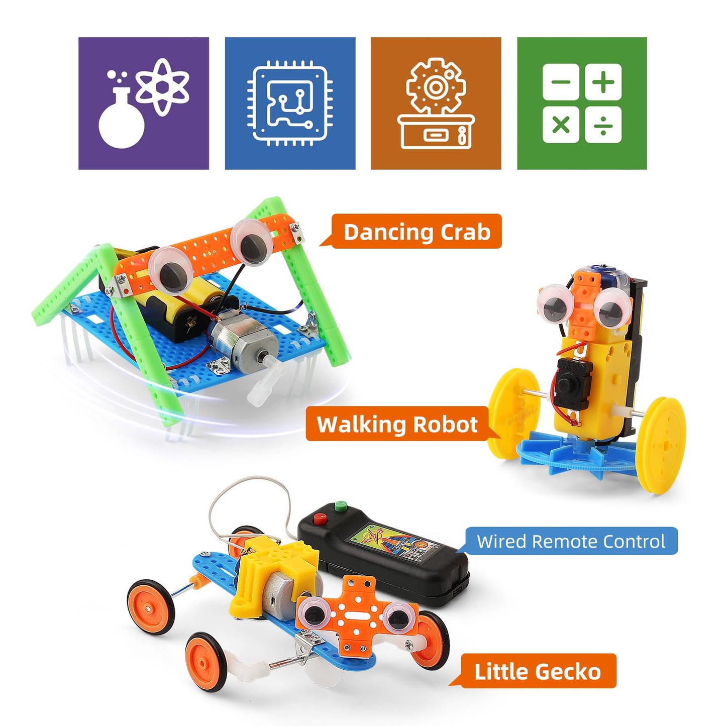 BeAndge STEM Robotics Kit for Kids 8-12 — 5 Robot Projects