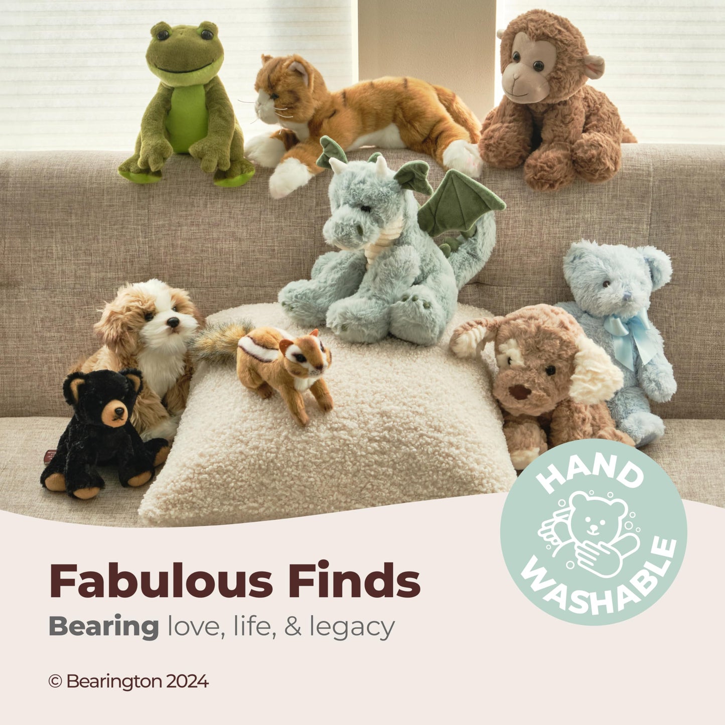Bearington Acorn Black Plush Squirrel – 7-inch Soft Realistic Stuffed Animal for Kids & Collectors