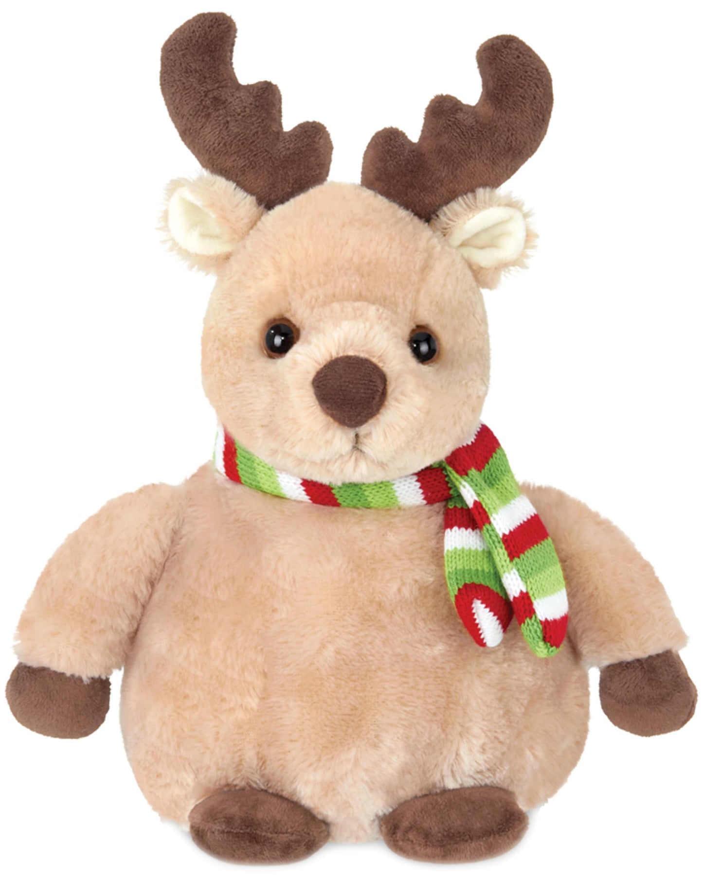 Bearington Big Bucky Reindeer Plush - 11.5-Inch Christmas Stuffed Animal for Kids (Ages 3-14)