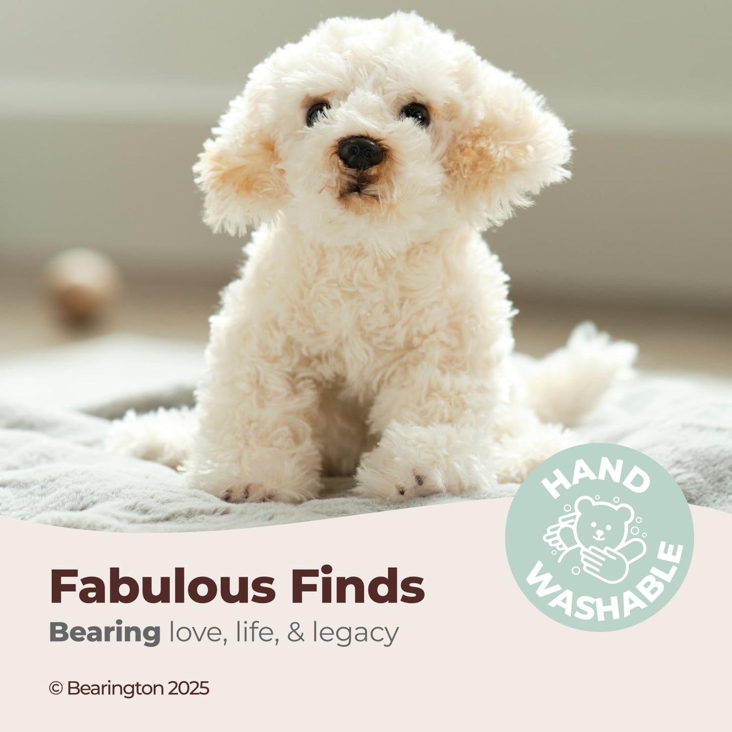 Bearington Bisquit Maltipoo Plush Dog - 13.5-Inch Realistic Stuffed Puppy