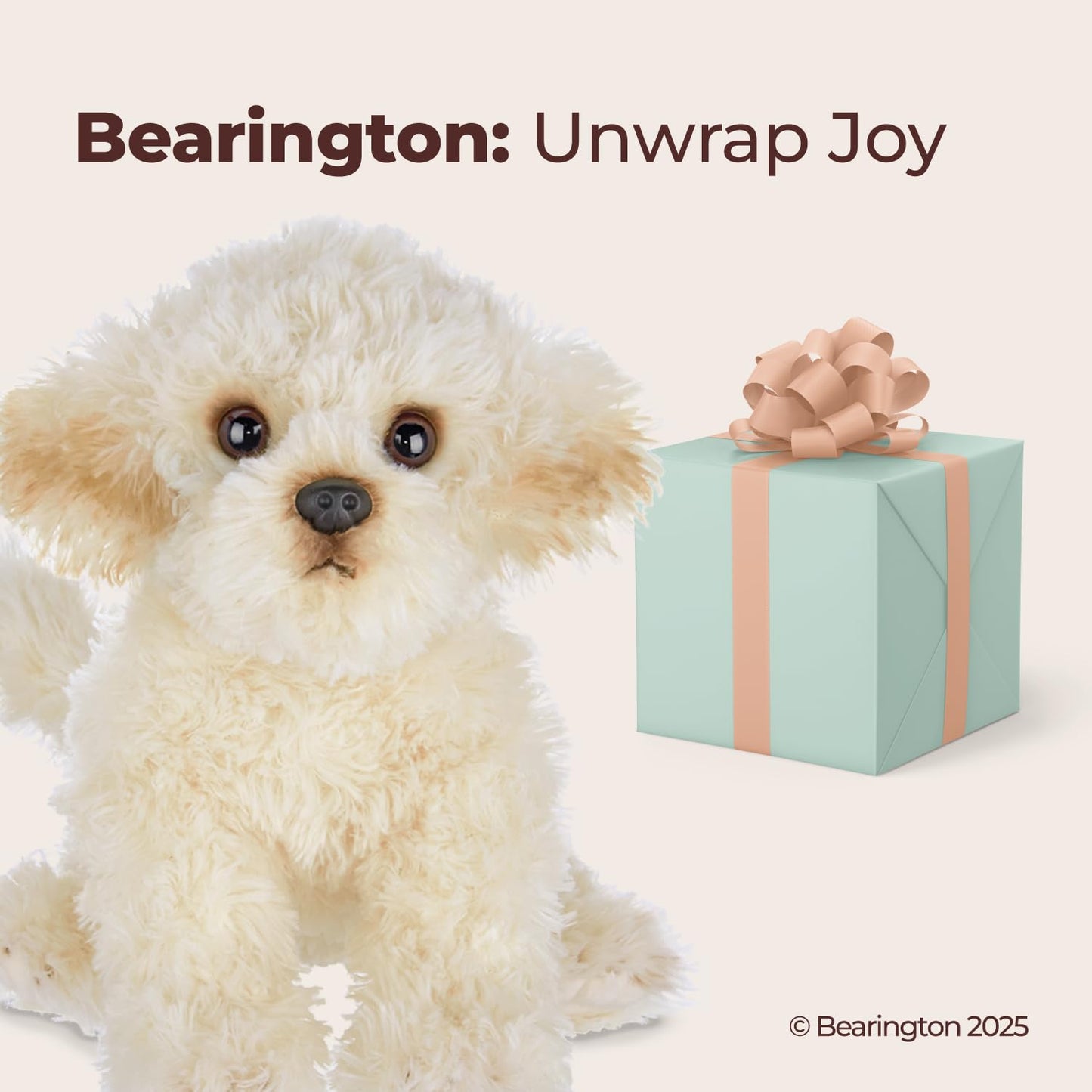 Bearington Bisquit Maltipoo Plush Dog - 13.5-Inch Realistic Stuffed Puppy