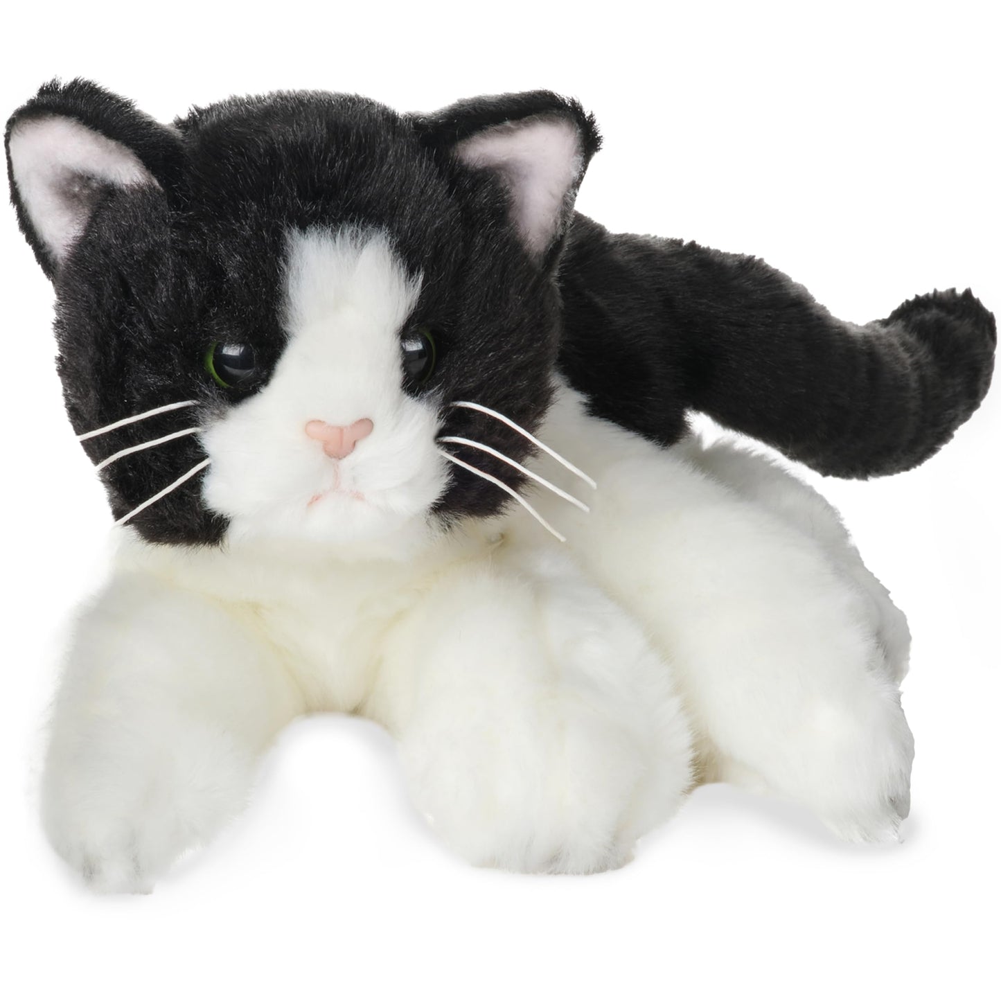 Bearington Domino Cat Stuffed Animal – 15-Inch Realistic Tuxedo Plush