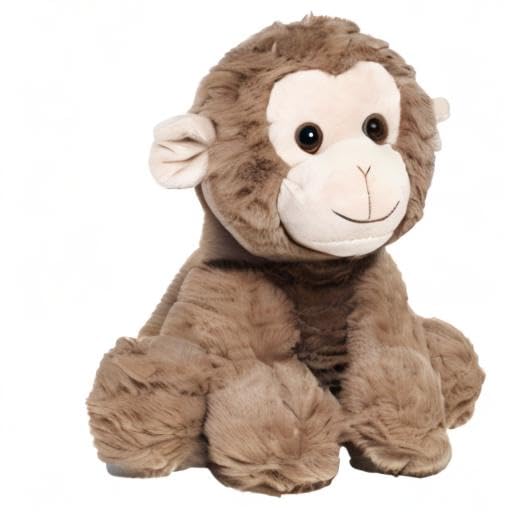 Bearington Collection Giggles Monkey Stuffed Animal – 10.5-Inch Soft Brown Plush Toy