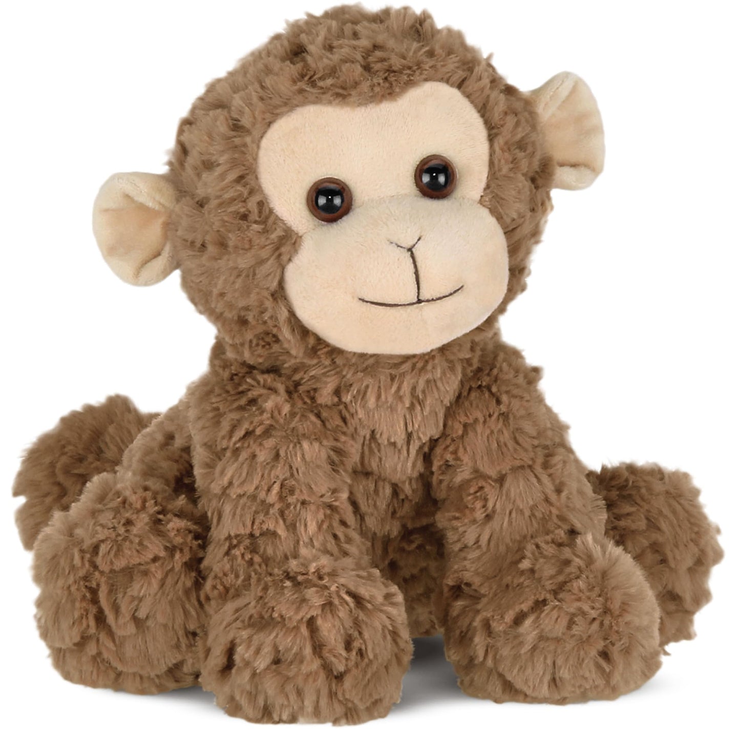 Bearington Collection Giggles Monkey Stuffed Animal – 10.5-Inch Soft Brown Plush Toy
