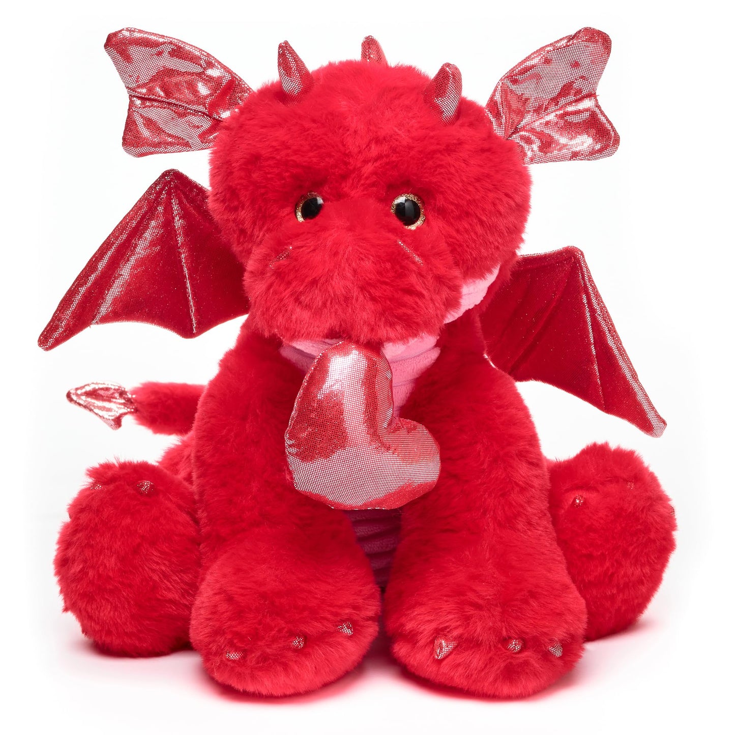 Bearington Lazarus The Love Dragon — 11-Inch Valentine Plush Gift for Kids, Boyfriend, or Girlfriend