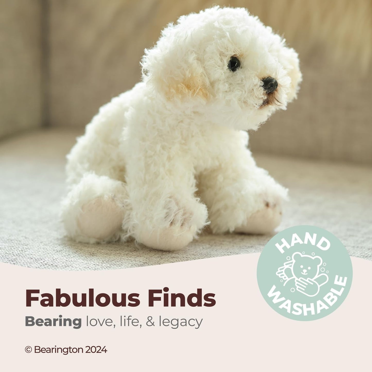 Bearington Lil' Bisquit 6.5-Inch Poodle-Labradoodle Plush Toy