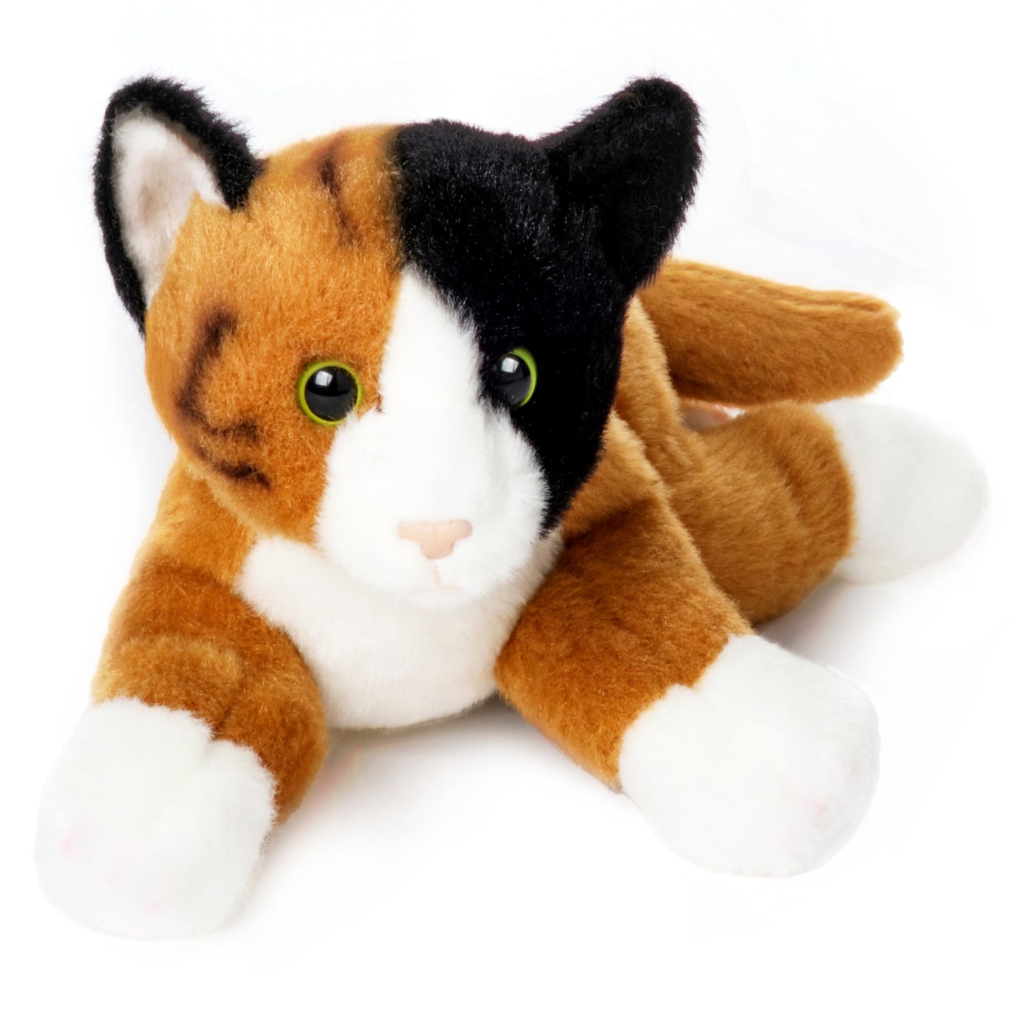 Bearington Lil' Callie 8-Inch Posable Calico Kitty Plush – Weighted, Cuddly Kitten Toy