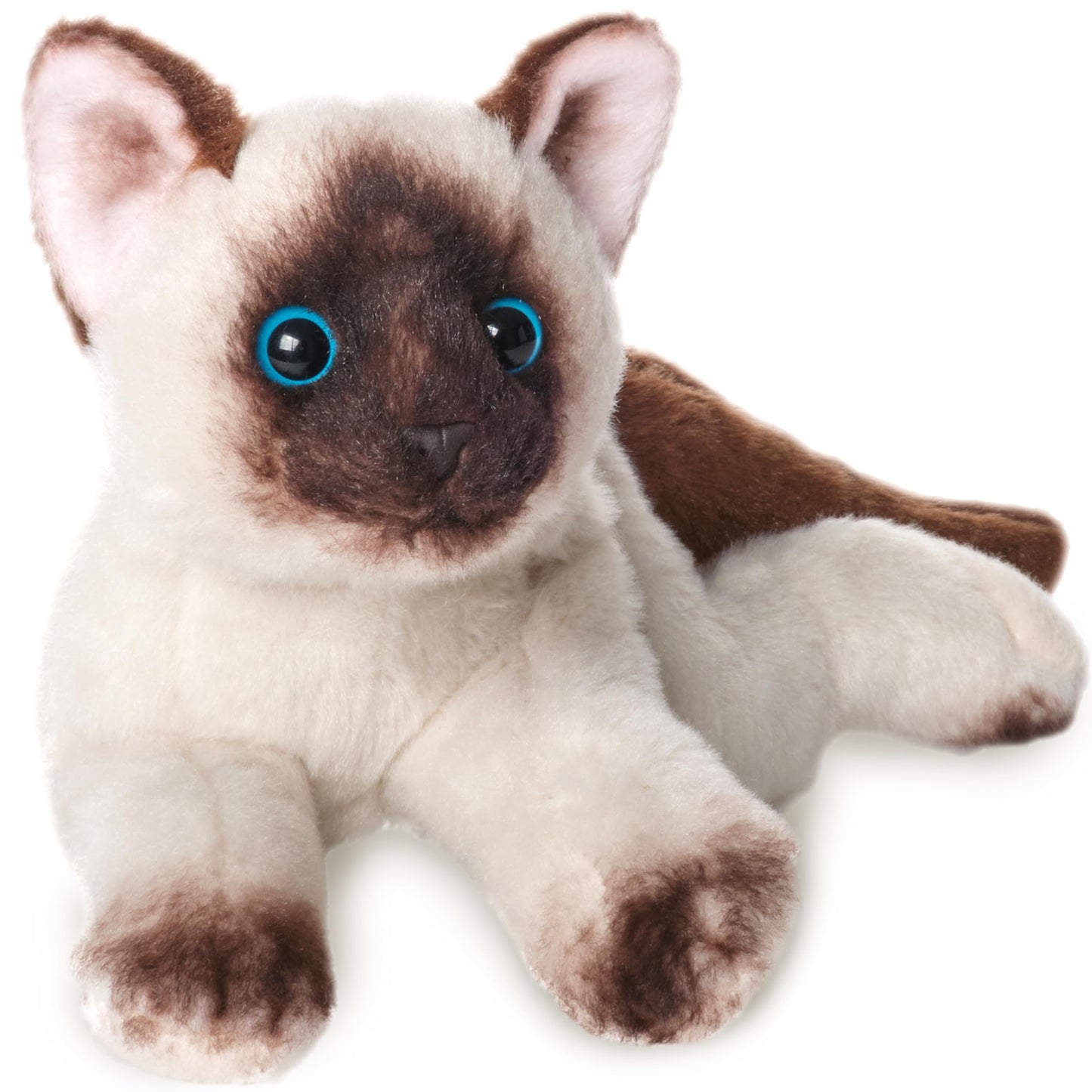 Bearington Lil’ Cleo Siamese Cat Plush - 8-Inch Soft Kitty Toy with Realistic Details & Floppy Body