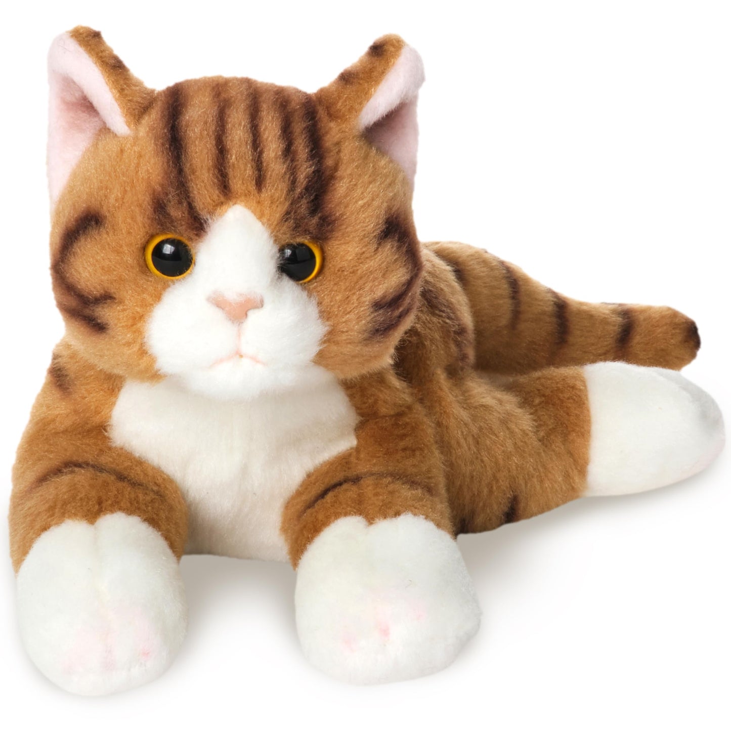 Bearington Lil' Tabby Orange Cat Plush – 8-Inch Realistic Kitten