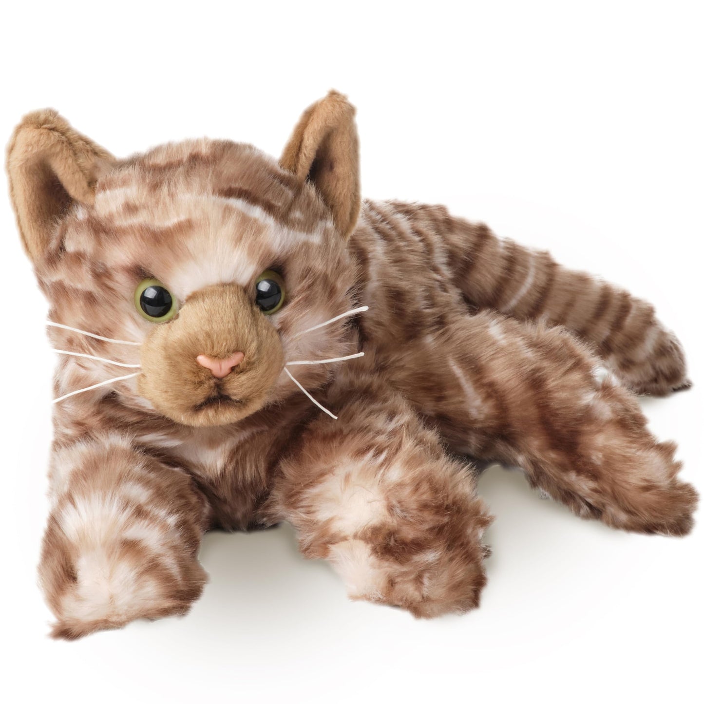 Bearington Louie 15-Inch Realistic Cat Plush – Brown Tabby Kitty Stuffed Animal