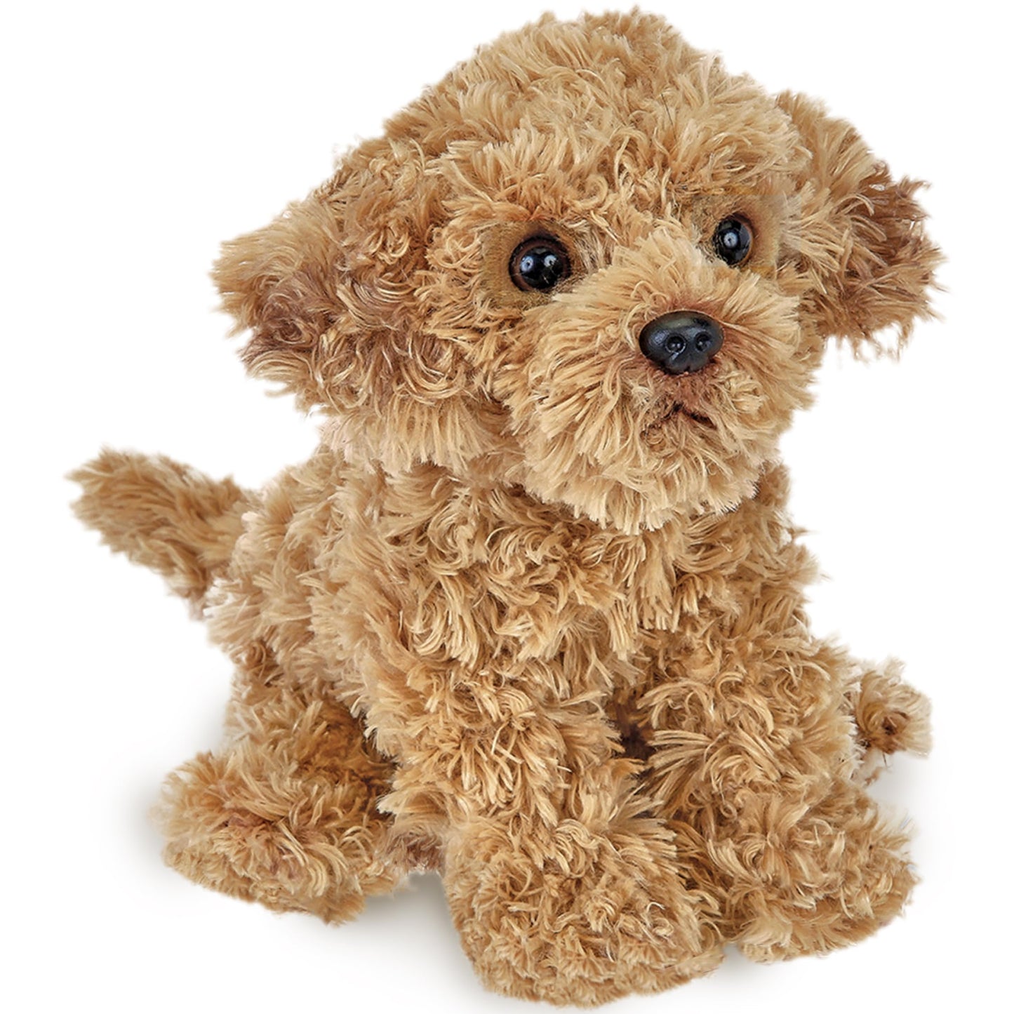 Bearington Lovely Doodles Caramel Dog 14-Inch Plush – Realistic Goldendoodle Stuffed Animal for Kids and Collectors