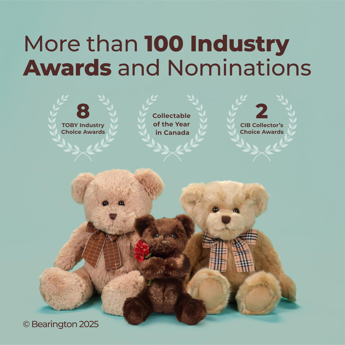 Bearington Remington Teddy Bear – 9.5-Inch Soft Valentine Plush Gift