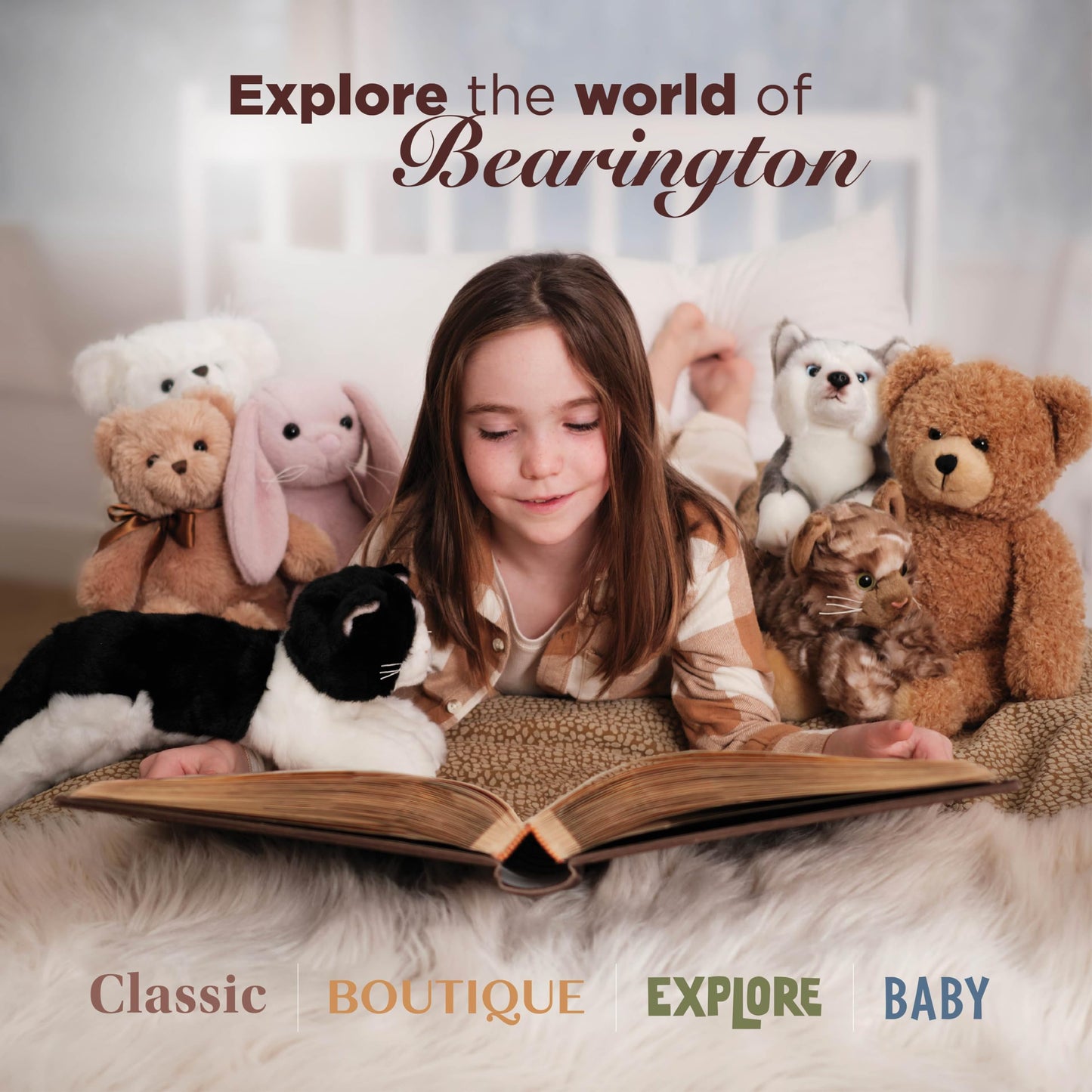 Bearington Remington Teddy Bear - 9.5-Inch Soft & Cuddly Valentine's Day Plush Gift