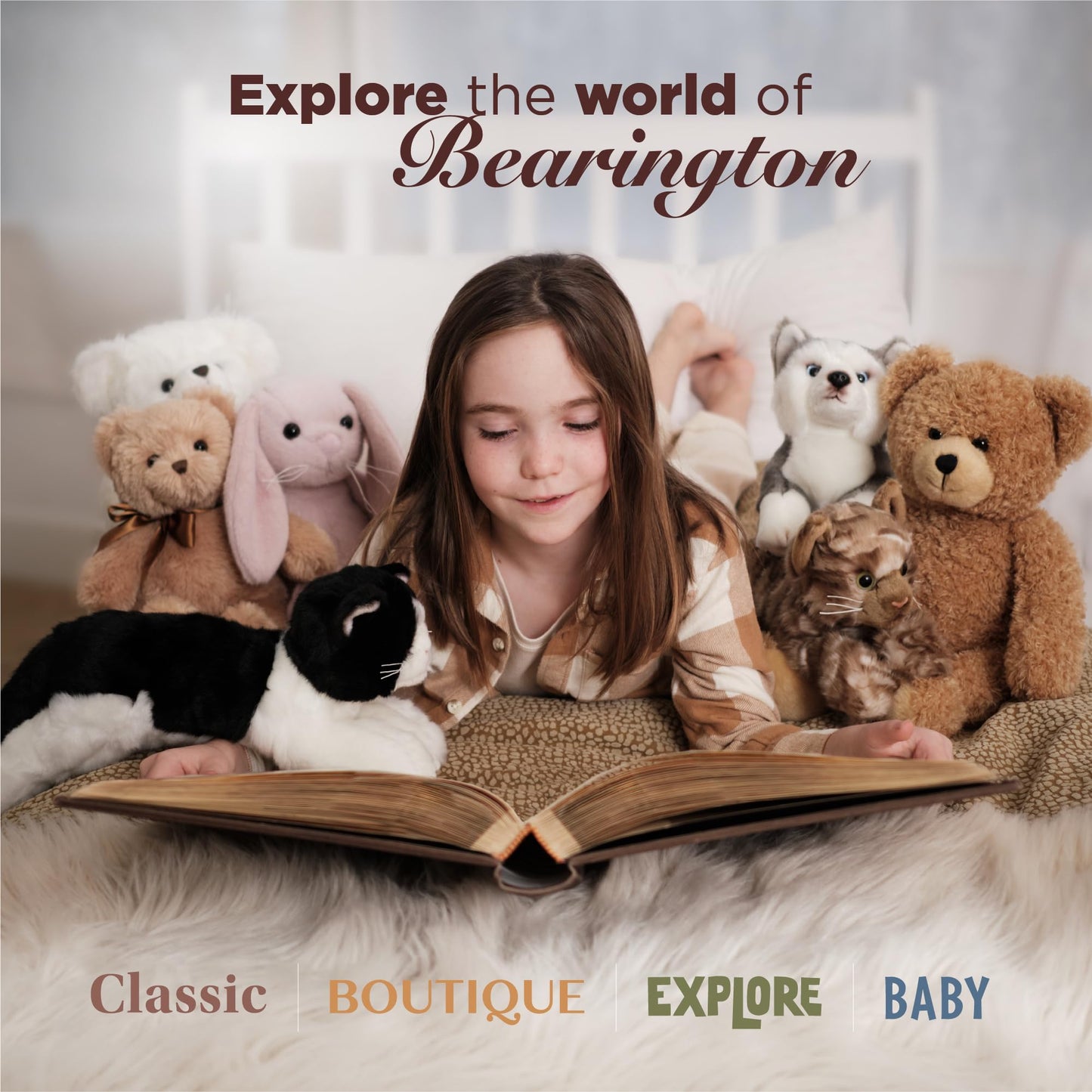 Bearington Remington Teddy Bear Holden Heart - 16-Inch Plush Valentine's Day Gift | Bearington Collection