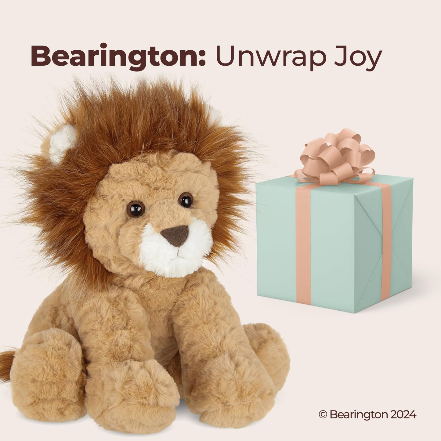 Bearington Collection Roary 11-Inch Plush Lion | Soft Stuffed Animal for Snuggles