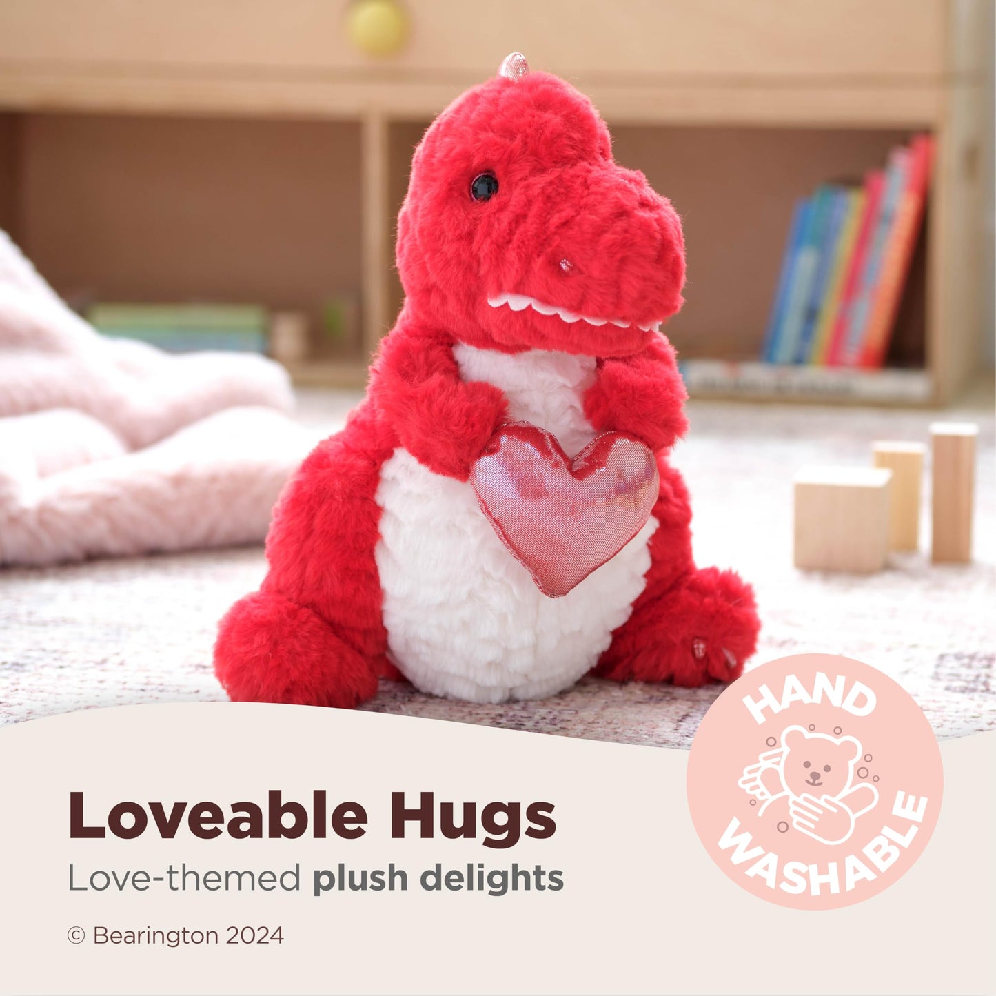 Bearington T-Riffic Love Dinosaur Plush 12in – Ideal Valentine Gift